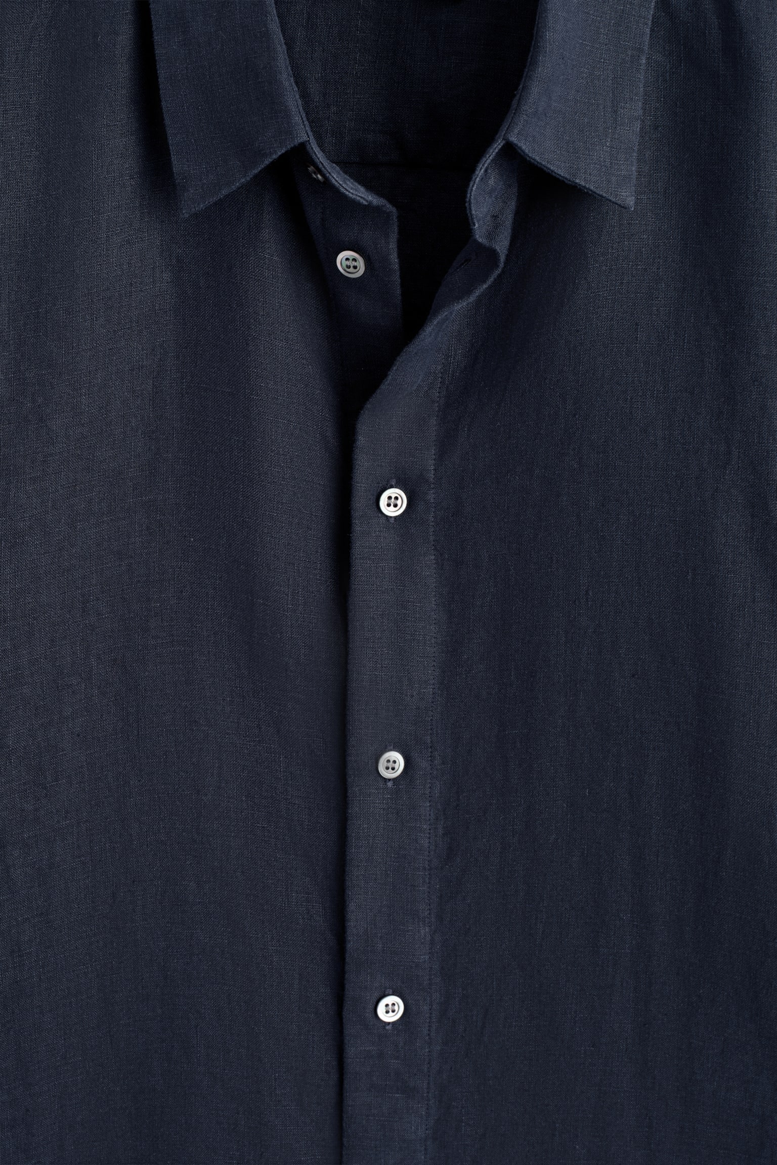 LOSSE LINNEN BLOUSE-MARINEBLAUW - 6