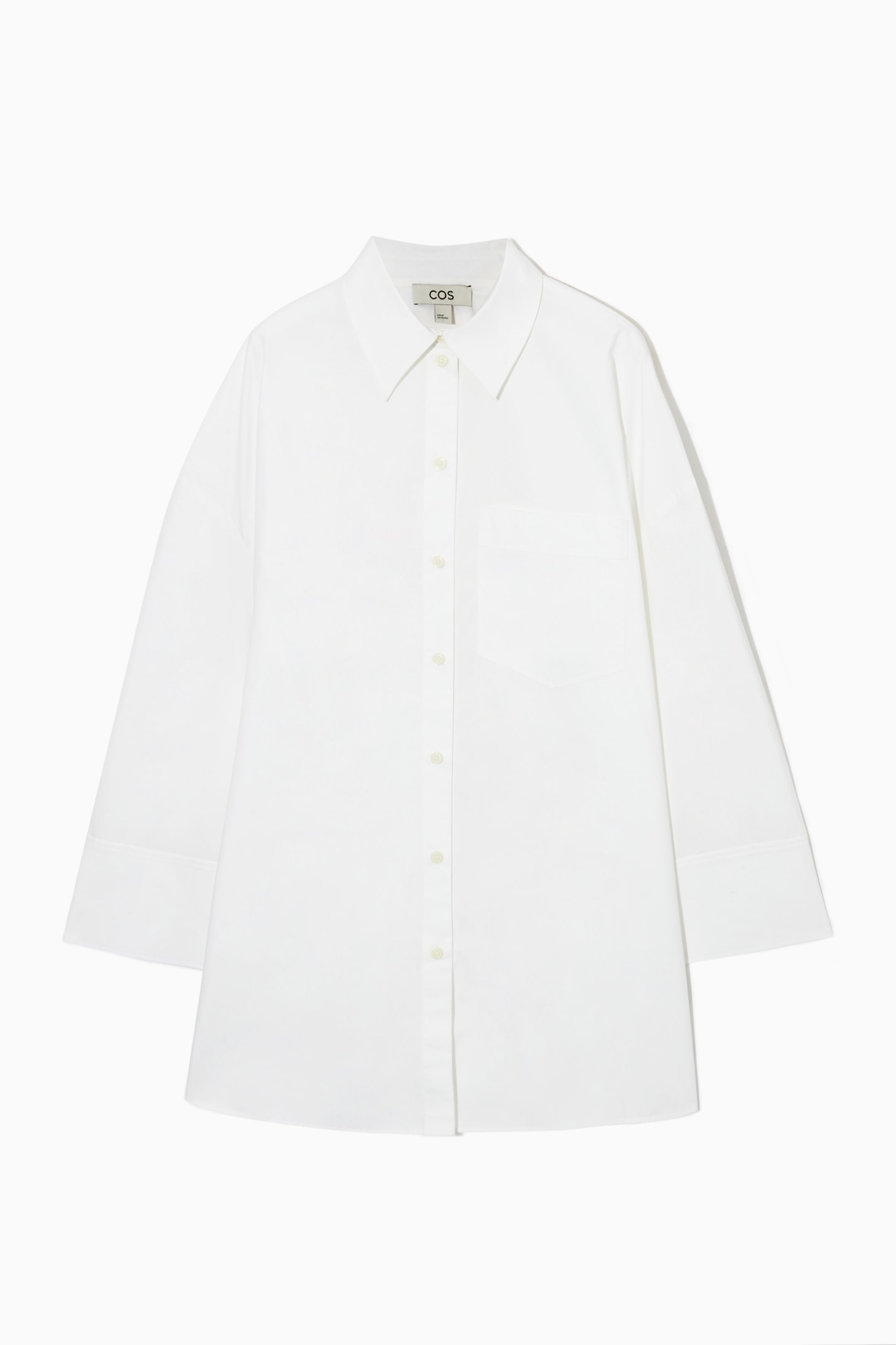 View larger image: COTTON-POPLIN TUNIC SHIRT - WHITE - Ladies | H&M GB 1