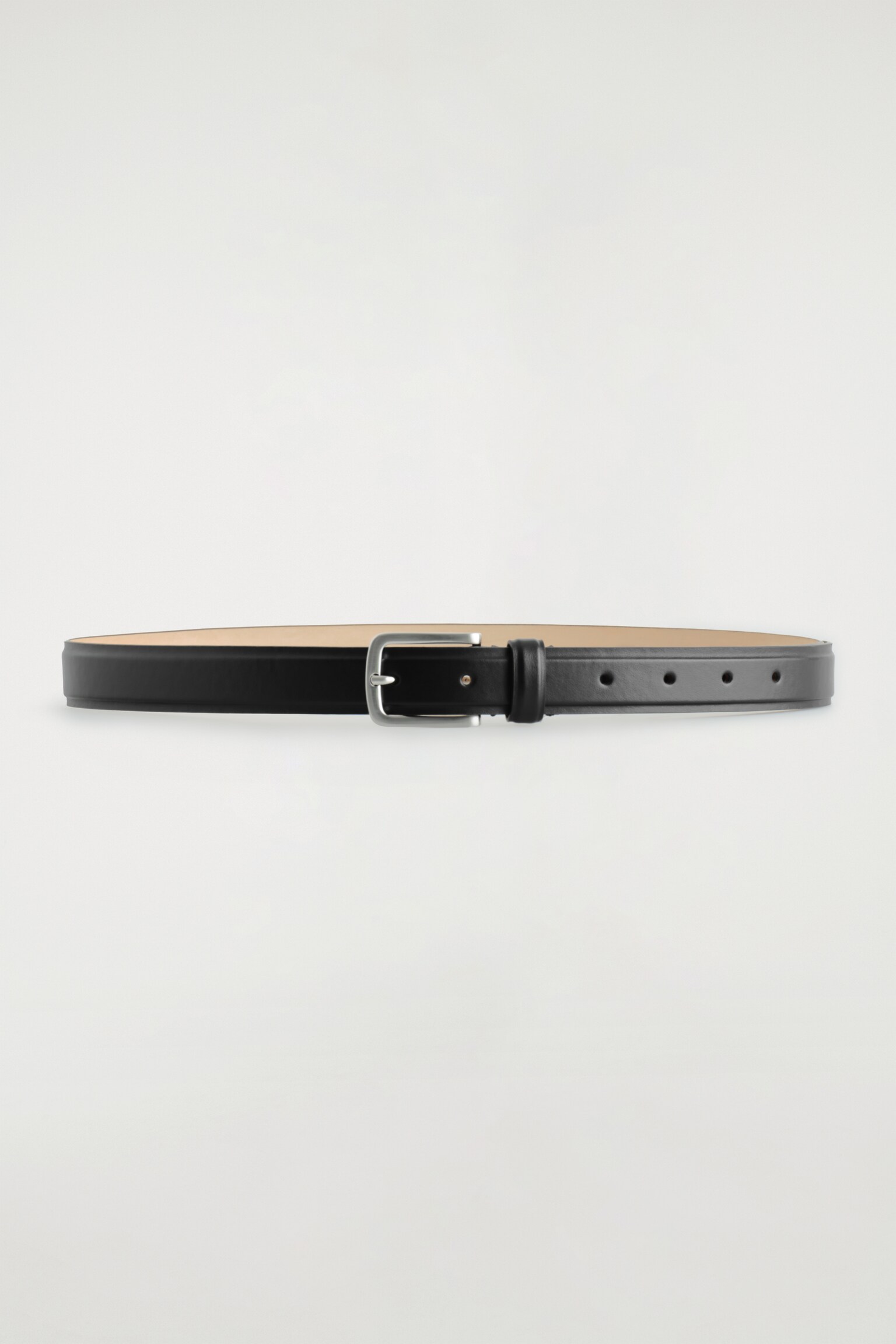 CEINTURE EN CUIR EMBOSSÉ - NOIR/BRUN FONCÉ - 2