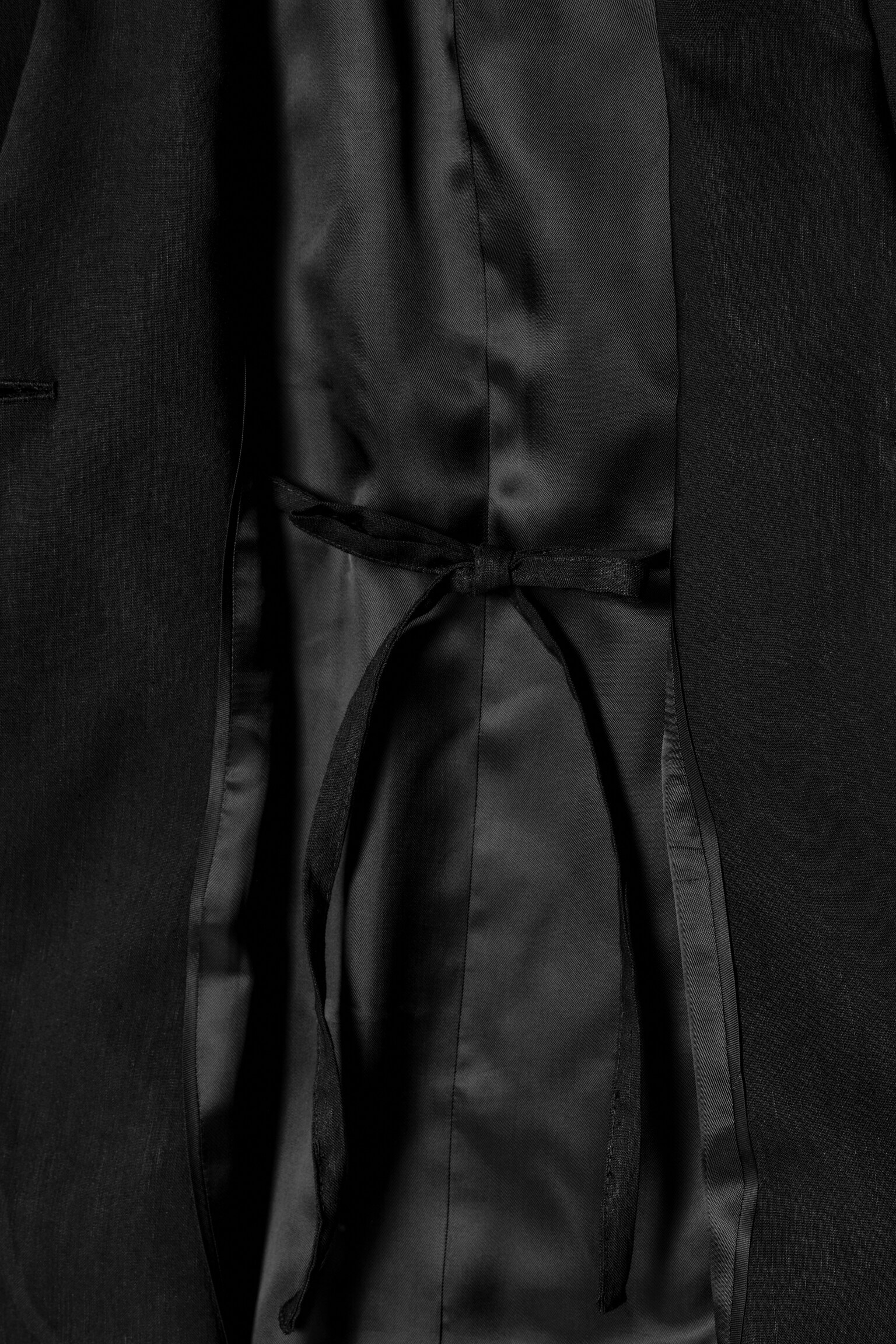 CHALECO DE LINO SLIM FIT - NEGRO/ALBARICOQUE - 5