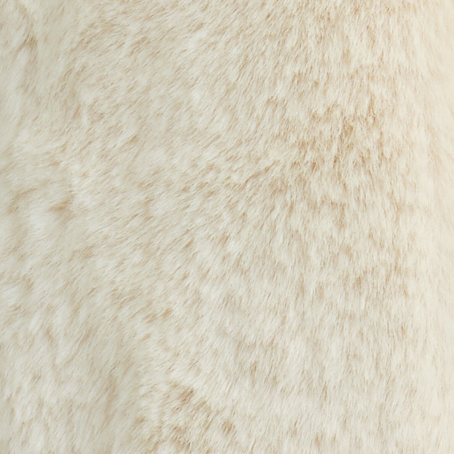 GIACCA CON COLLO A SCIALLE IN PELLICCIA SINTETICA - BEIGE CHIARO - 6