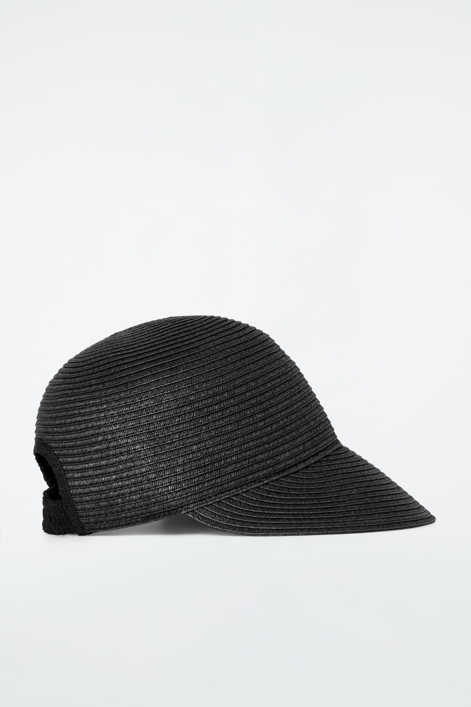 CASQUETTE BASEBALL EN PAILLE TISSÉE - NOIR/SABLE - 2