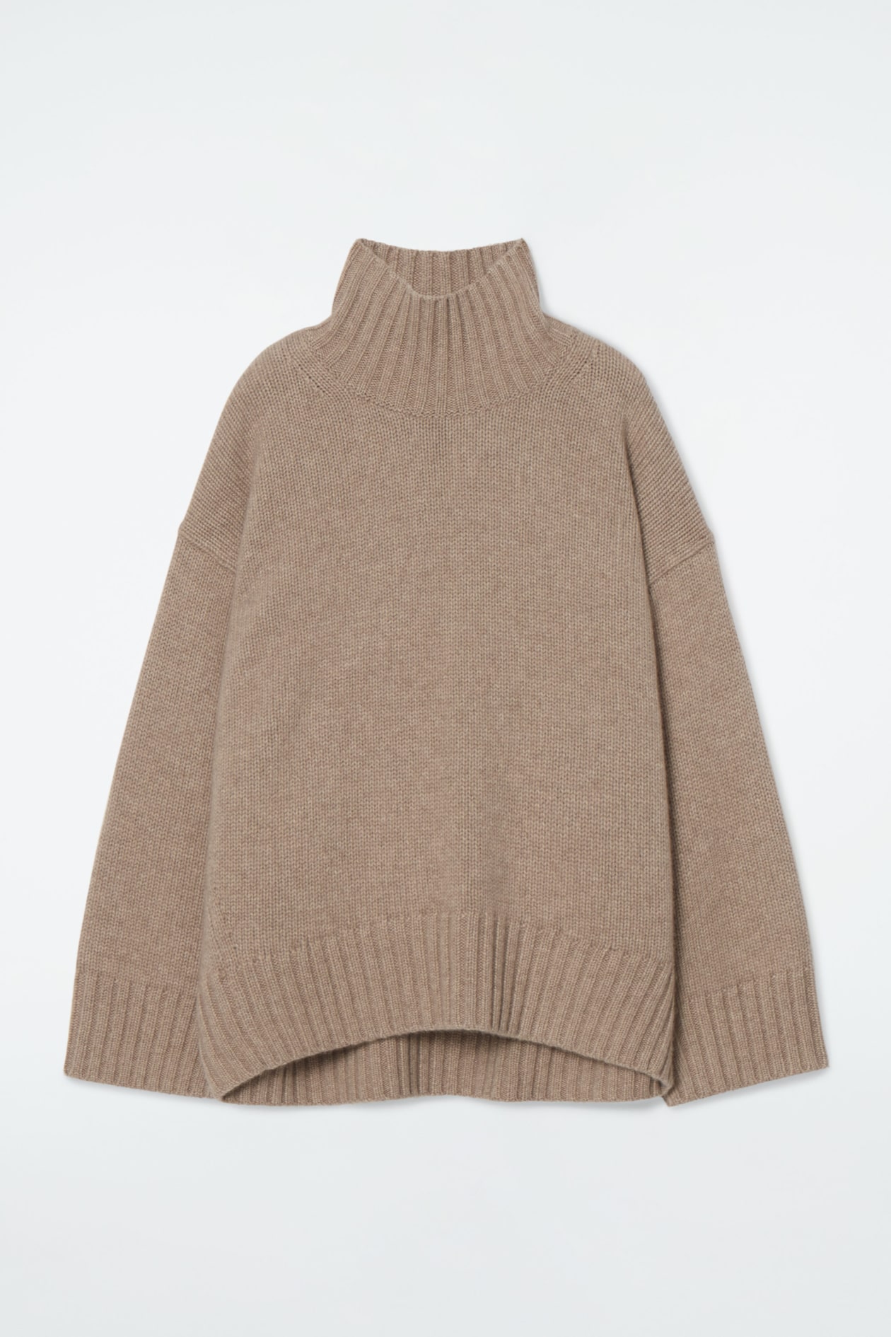 PULL COL ROULÉ EN CACHEMIRE ÉPAIS - BEIGE / NON TEINT | COS