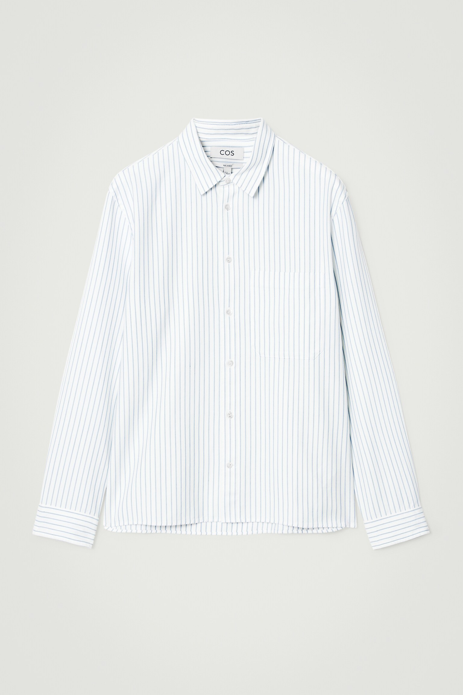 CAMICIA IN TWILL DALLA VESTIBILITÀ RILASSATA - BIANCO / RIGHE/BLU NAVY/VERDE SALVIA/TALPA / RIGHE/BLU NAVY/BORDEAUX / GESSATO