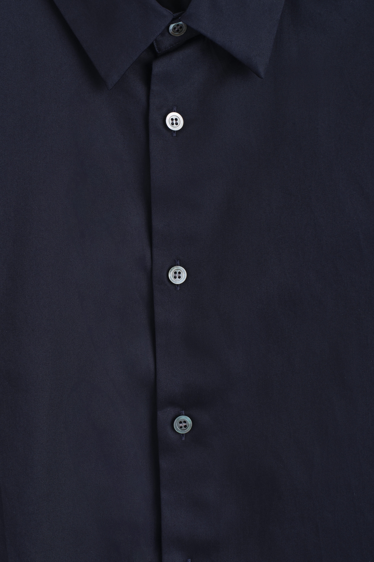 SLIM TAILORED POPLIN SHIRT — NAVY