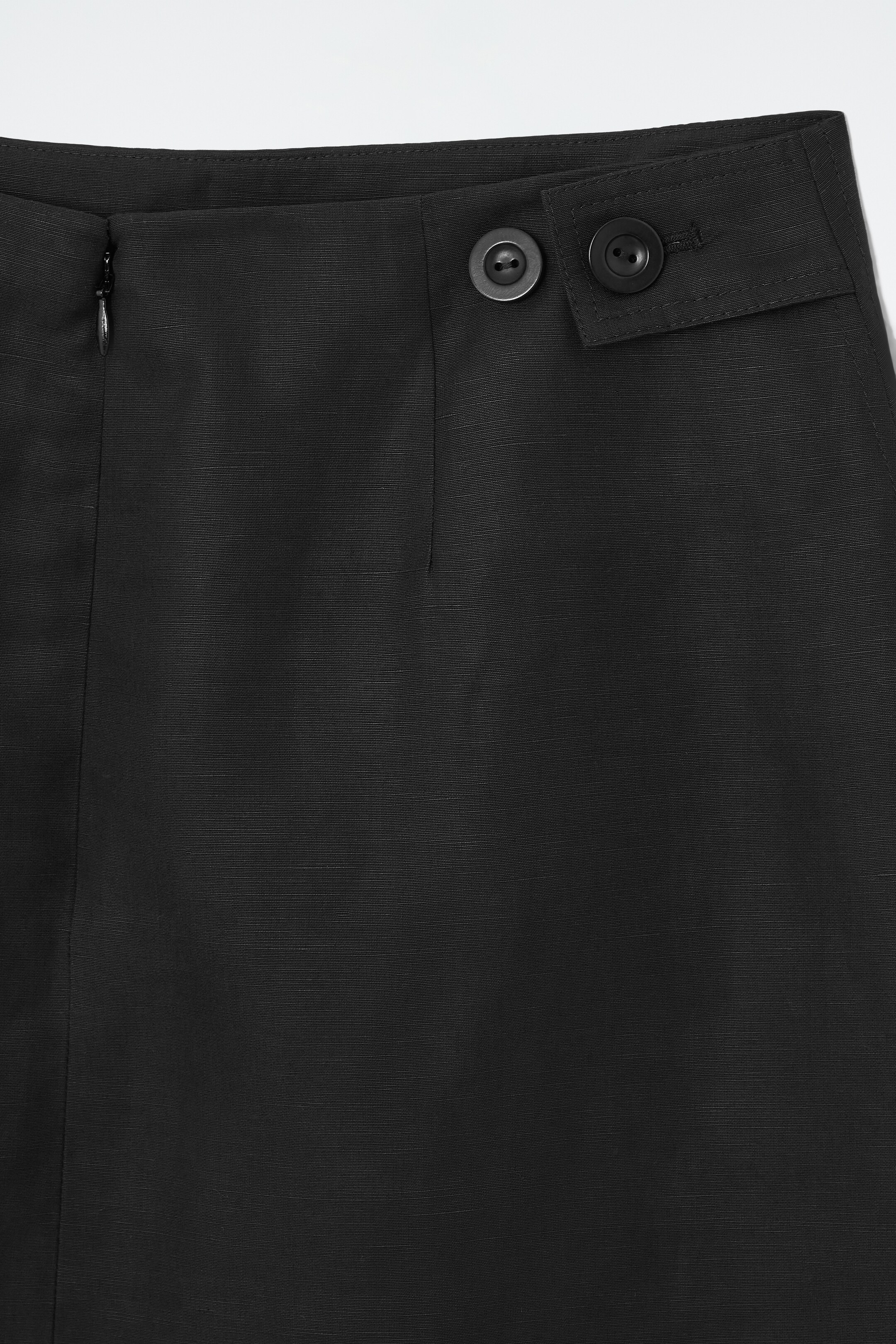 Ingrandisci l'immagine: A-LINE LINEN MINI SKIRT - BLACK - DONNA | H&M CH 3