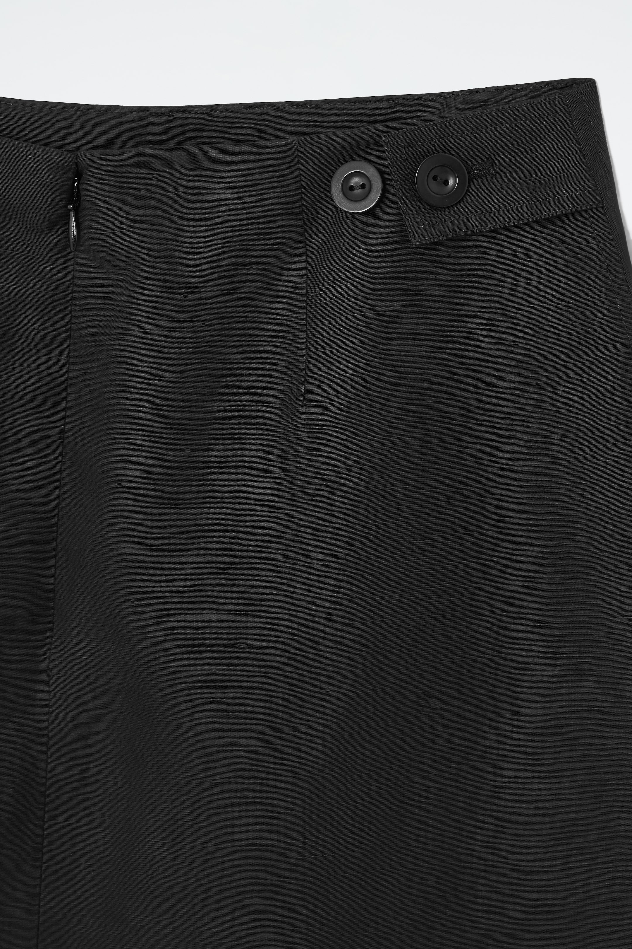 View larger image: A-LINE LINEN MINI SKIRT - BLACK - Ladies | H&M GB 3