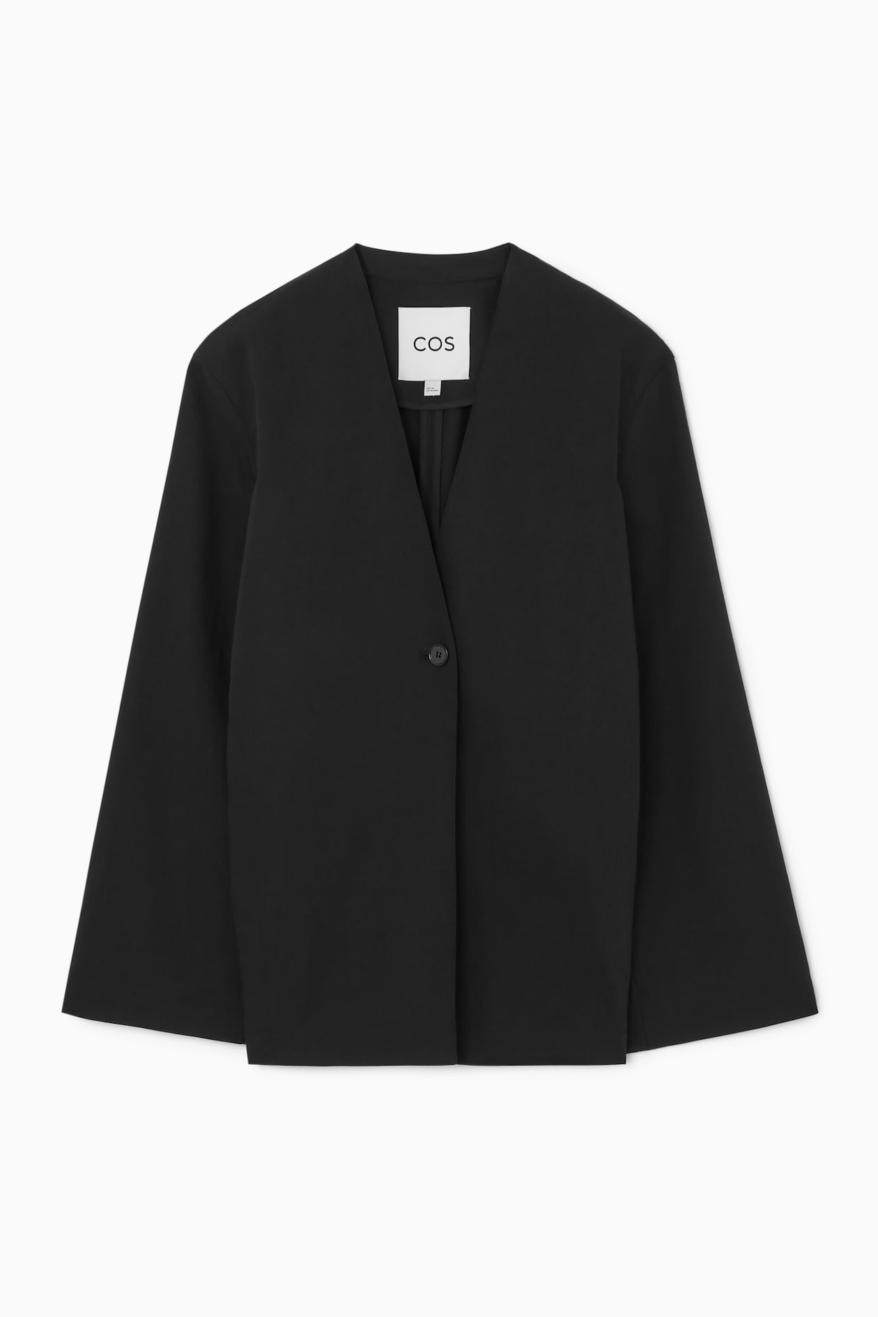 SLIM COLLARLESS SINGLE-BREASTED BLAZER