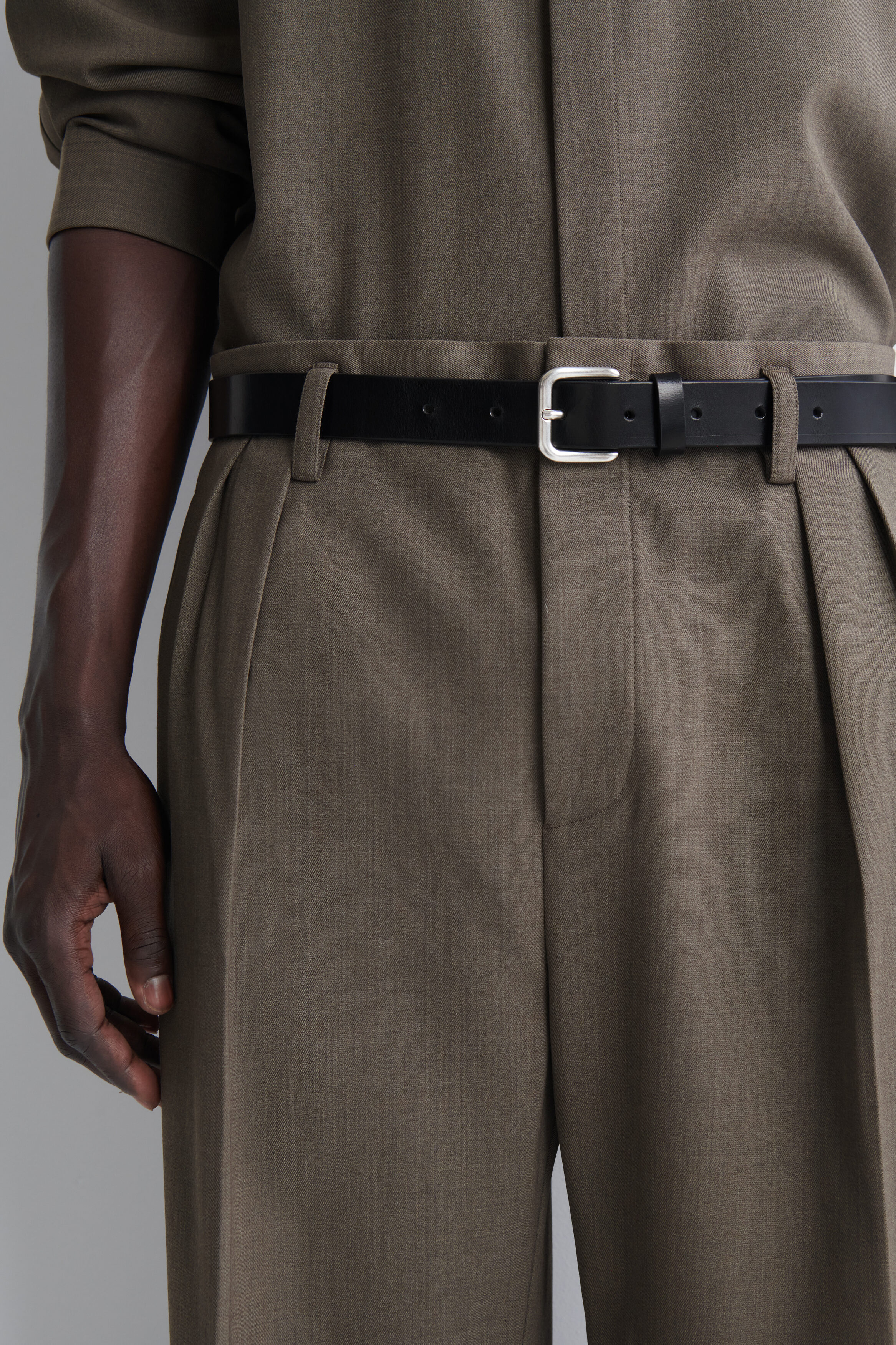 WOOL-BLEND RELAXED-FIT WIDE-LEG PANTS - thumbnail 2