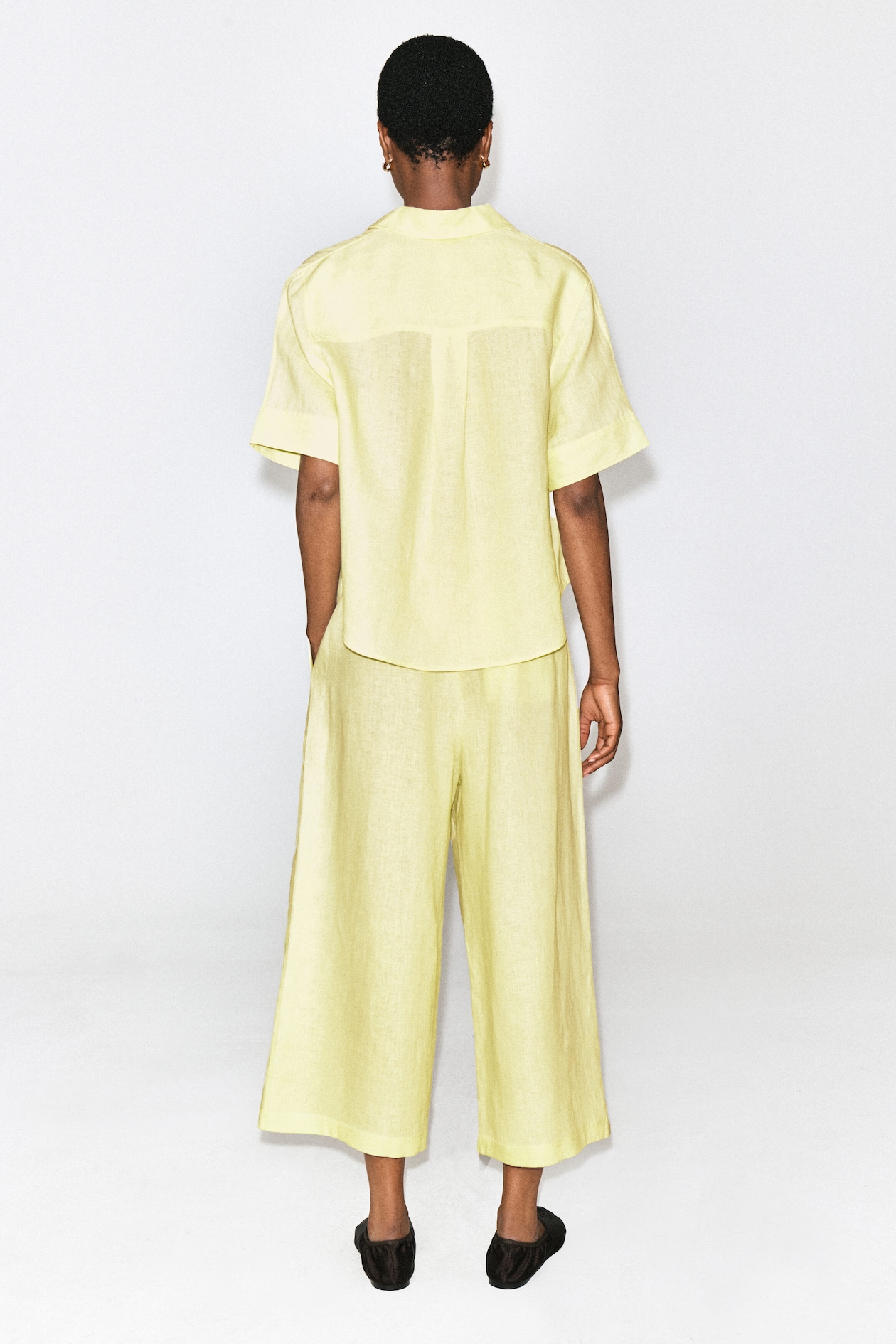 LINEN CULOTTES — YELLOW