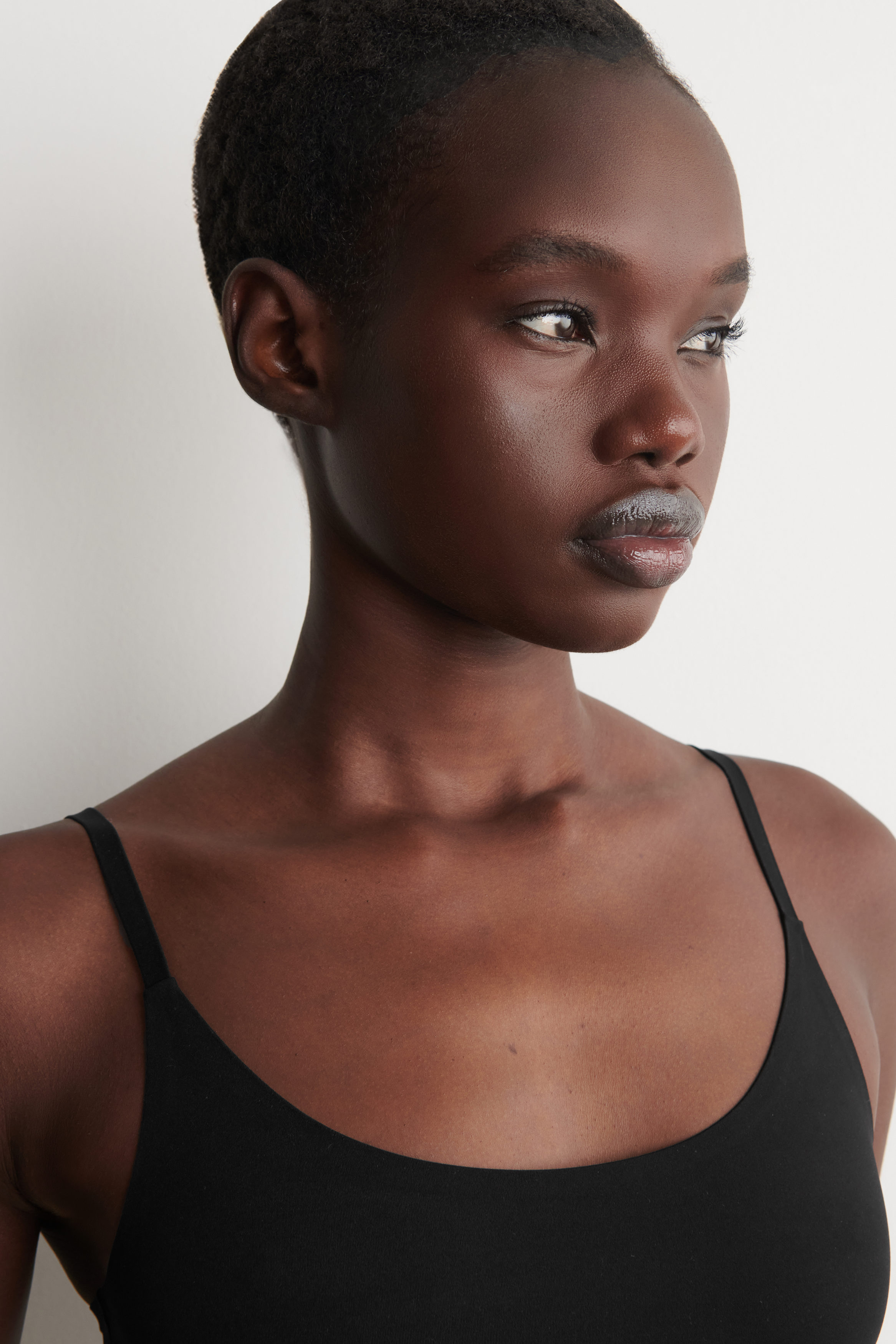 SLIM-FIT JERSEY CAMI TOP - BLACK | COS