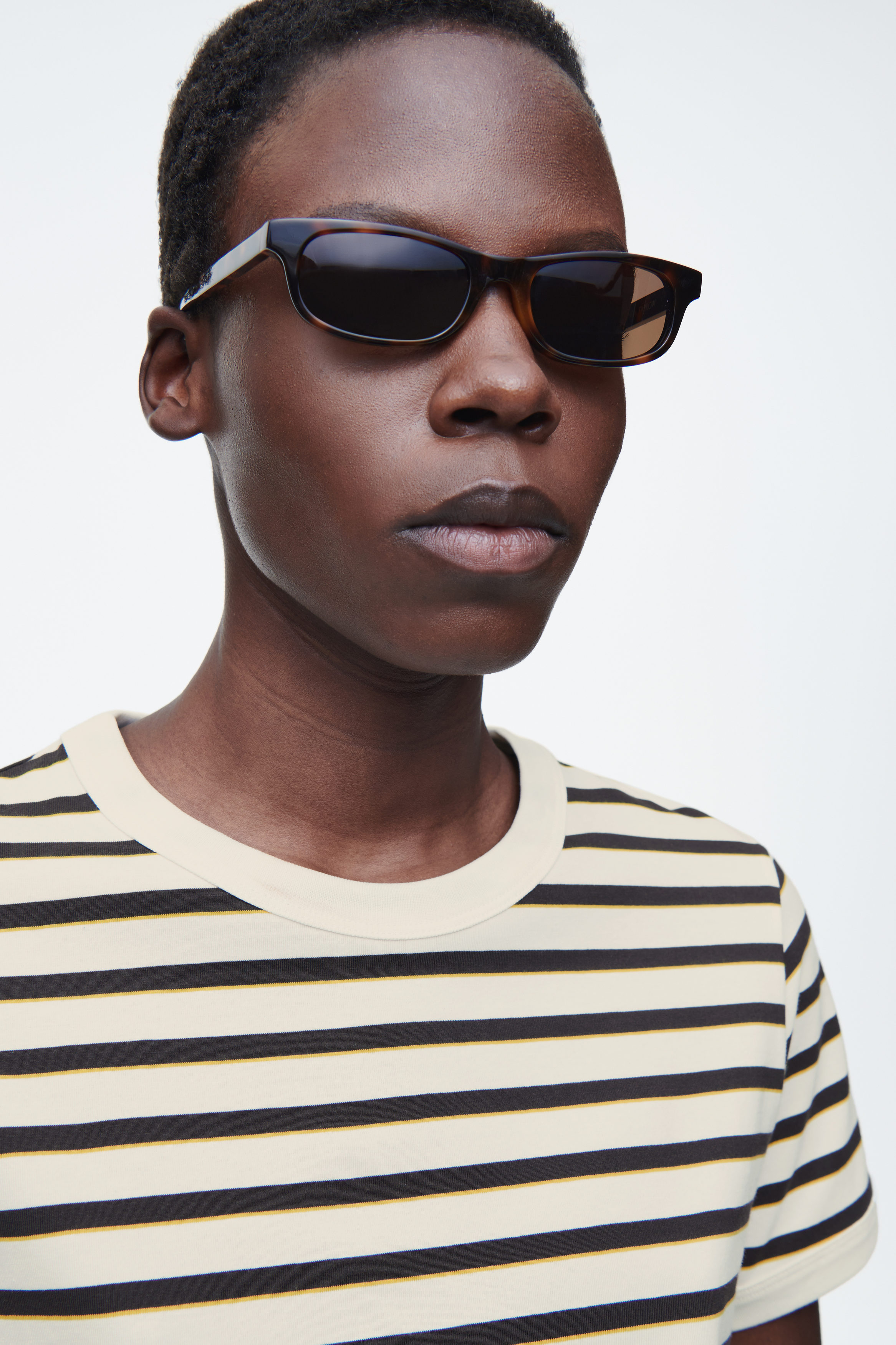 韓国大人気！【EMIS】RIBBED RINGER T-SHIRT 3color SHRUNKEN RINGER T-SHIRT - WHITE / STRIPED | COS