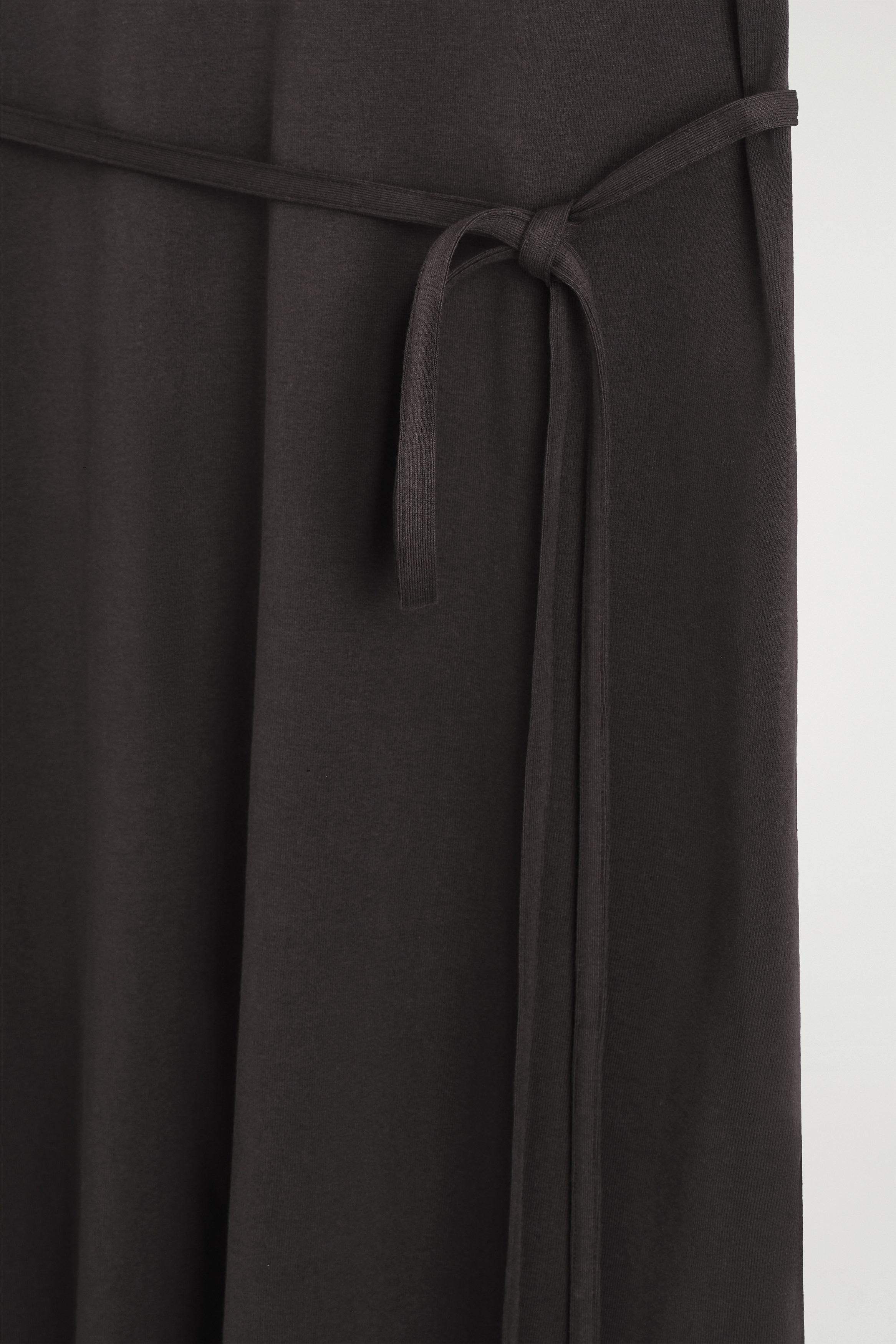 cos waisted midi shirt dress BELTED MIDI SHIRT DRESS - DARK BROWN