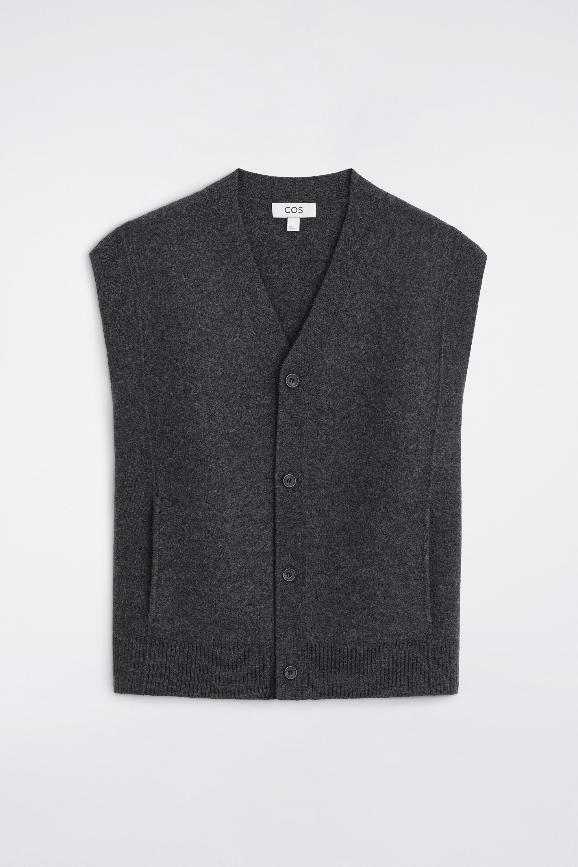BUTTONED BOILED-WOOL VEST - thumbnail 6