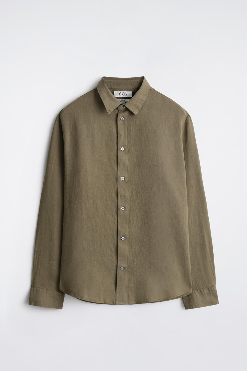 Cos Camicia In Lino Dal Taglio Rilassato In Green