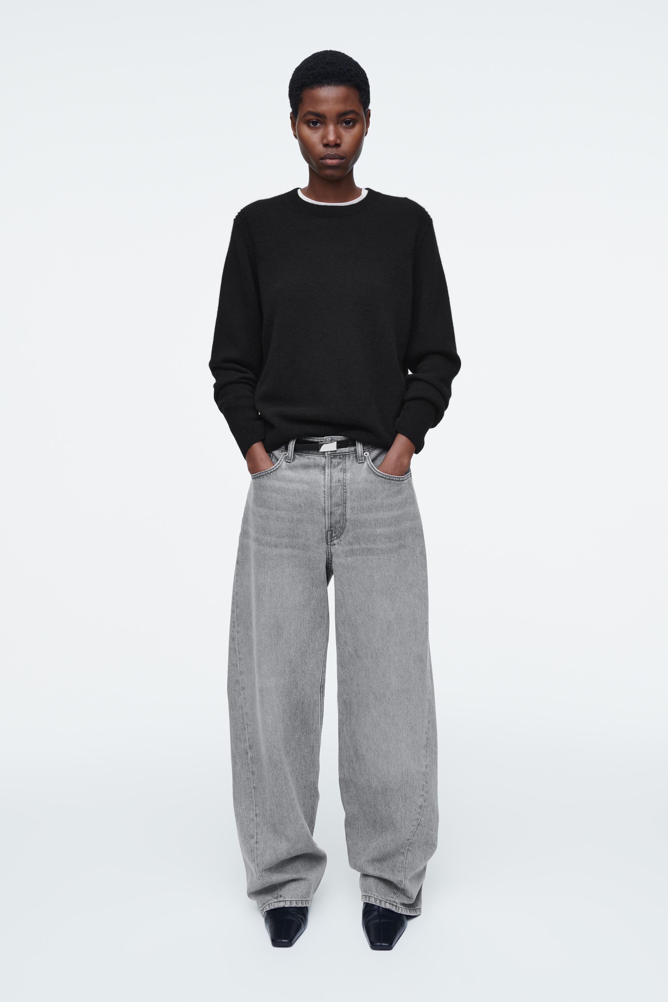 View larger image: FACADE STRAIGHT-LEG JEANS - GREY - Ladies | H&M GB 1