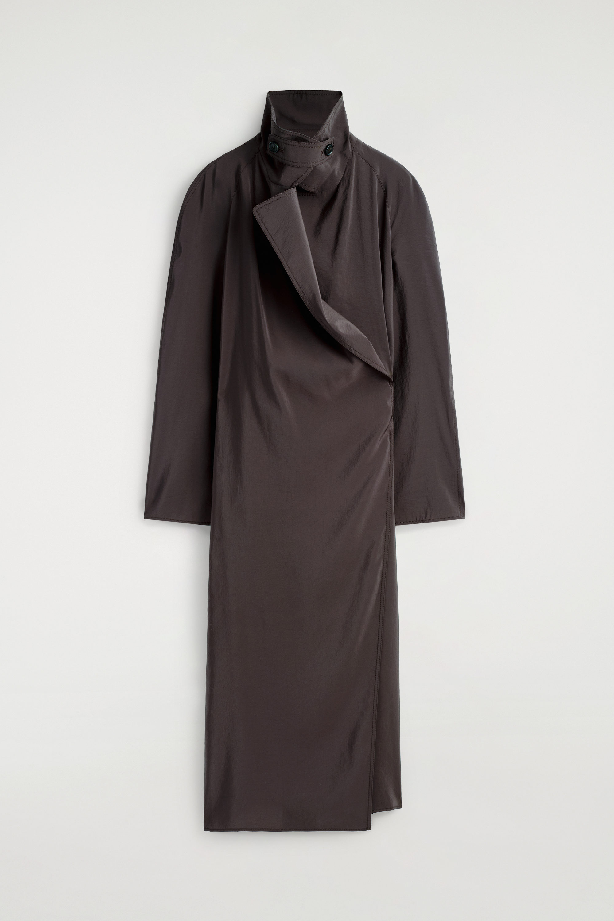 raikoume ページ　SCLO-159/CH UTILITY TRENCH-STYLE MIDI DRESS - DARK BROWN | COS US