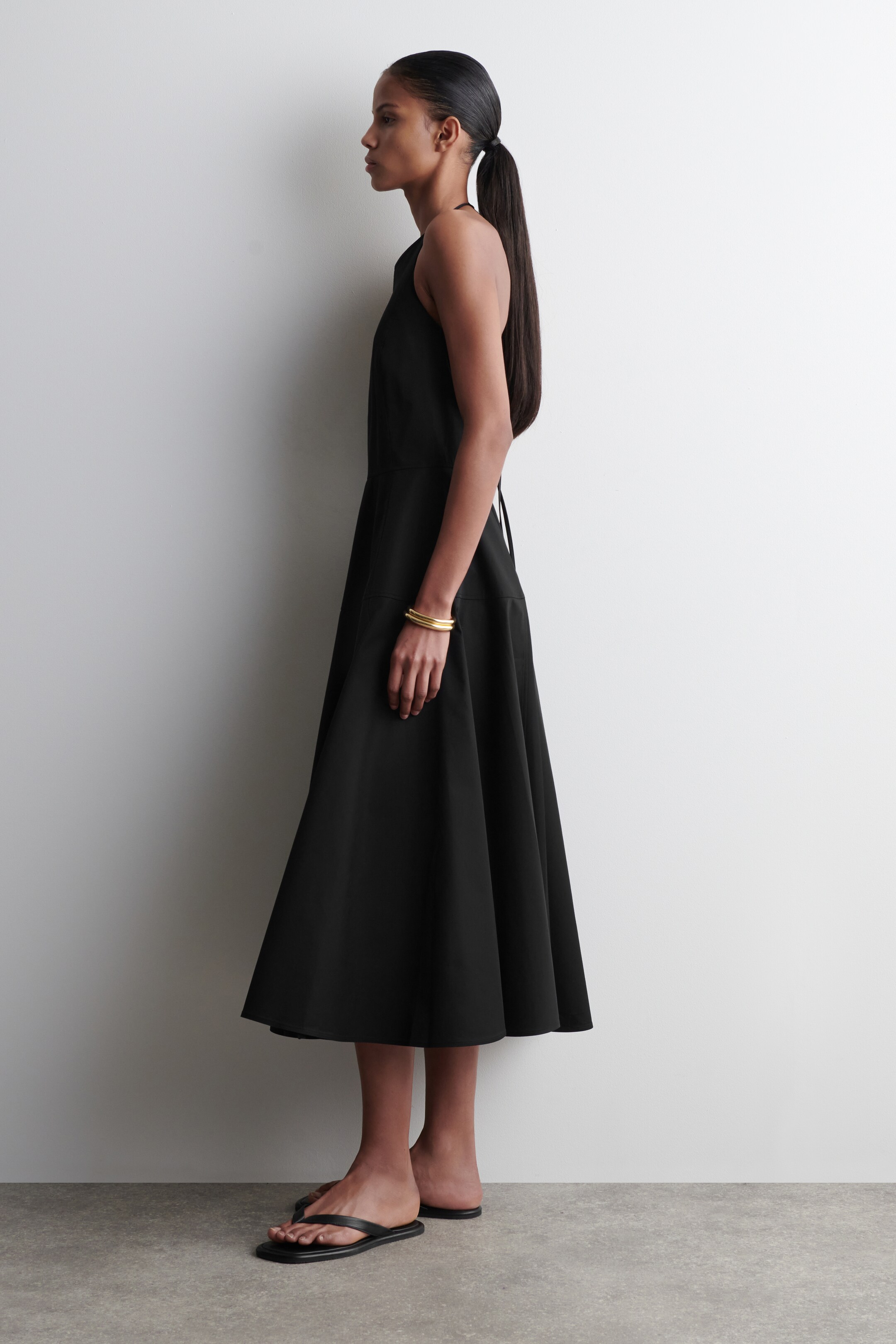 View larger image: PIMA COTTON HALTERNECK DRESS - BLACK - Ladies | H&M GB 2
