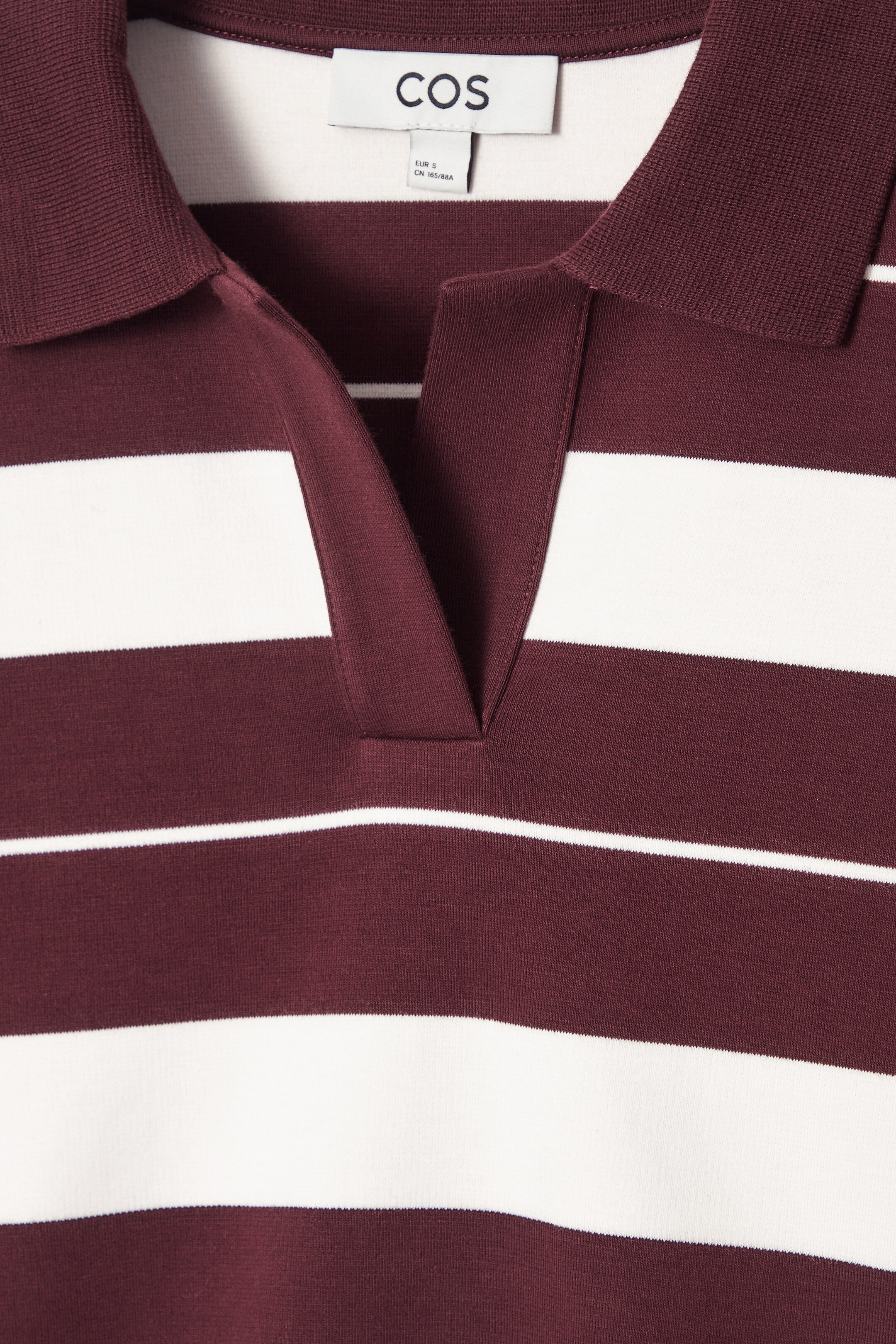 View larger image: STRIPED JERSEY RUGBY SHIRT - BURGUNDY / STRIPED - Ladies | H&M GB 2