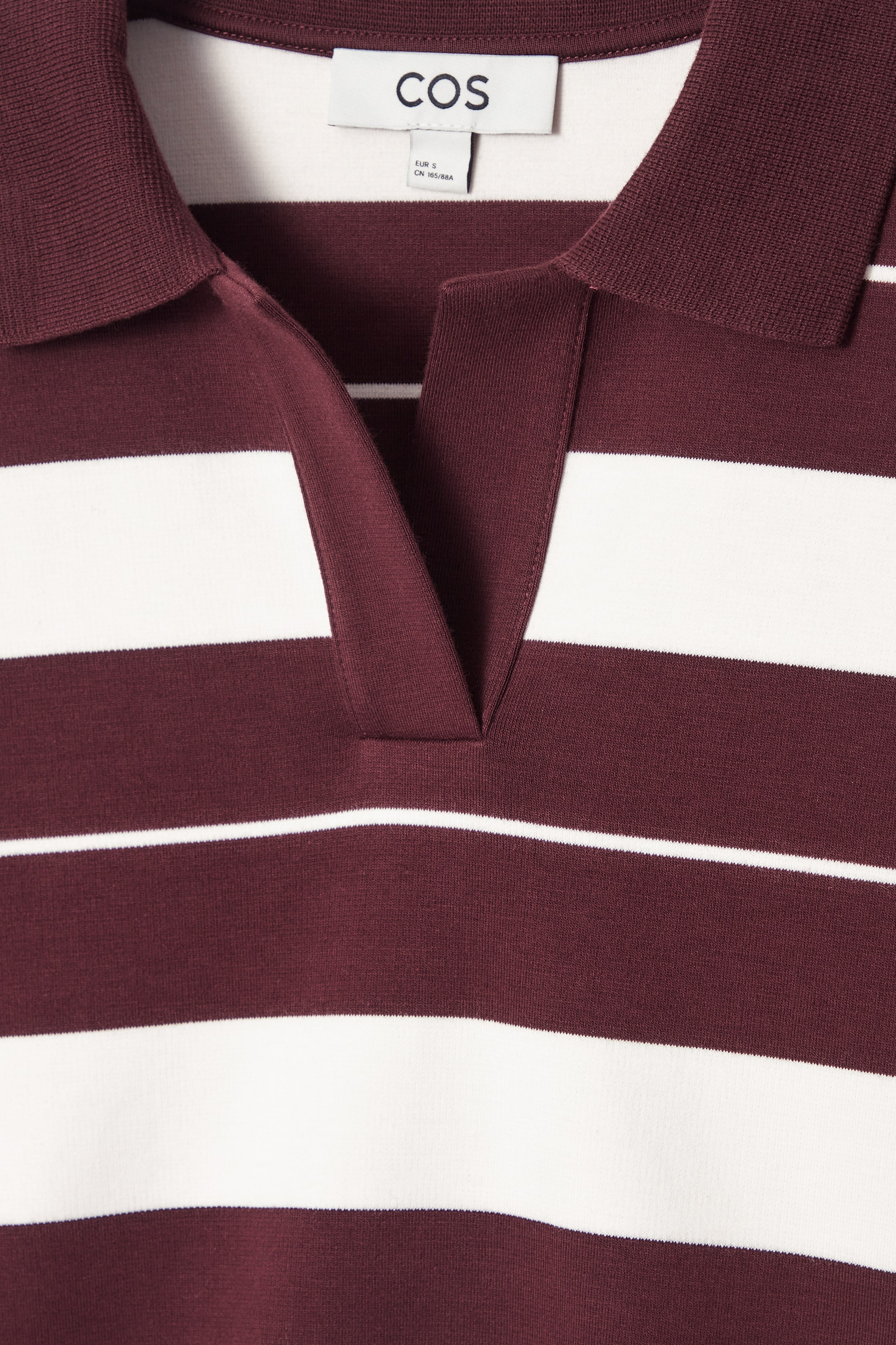 View larger image: STRIPED JERSEY RUGBY SHIRT - BURGUNDY / STRIPED - Ladies | H&M GB 7