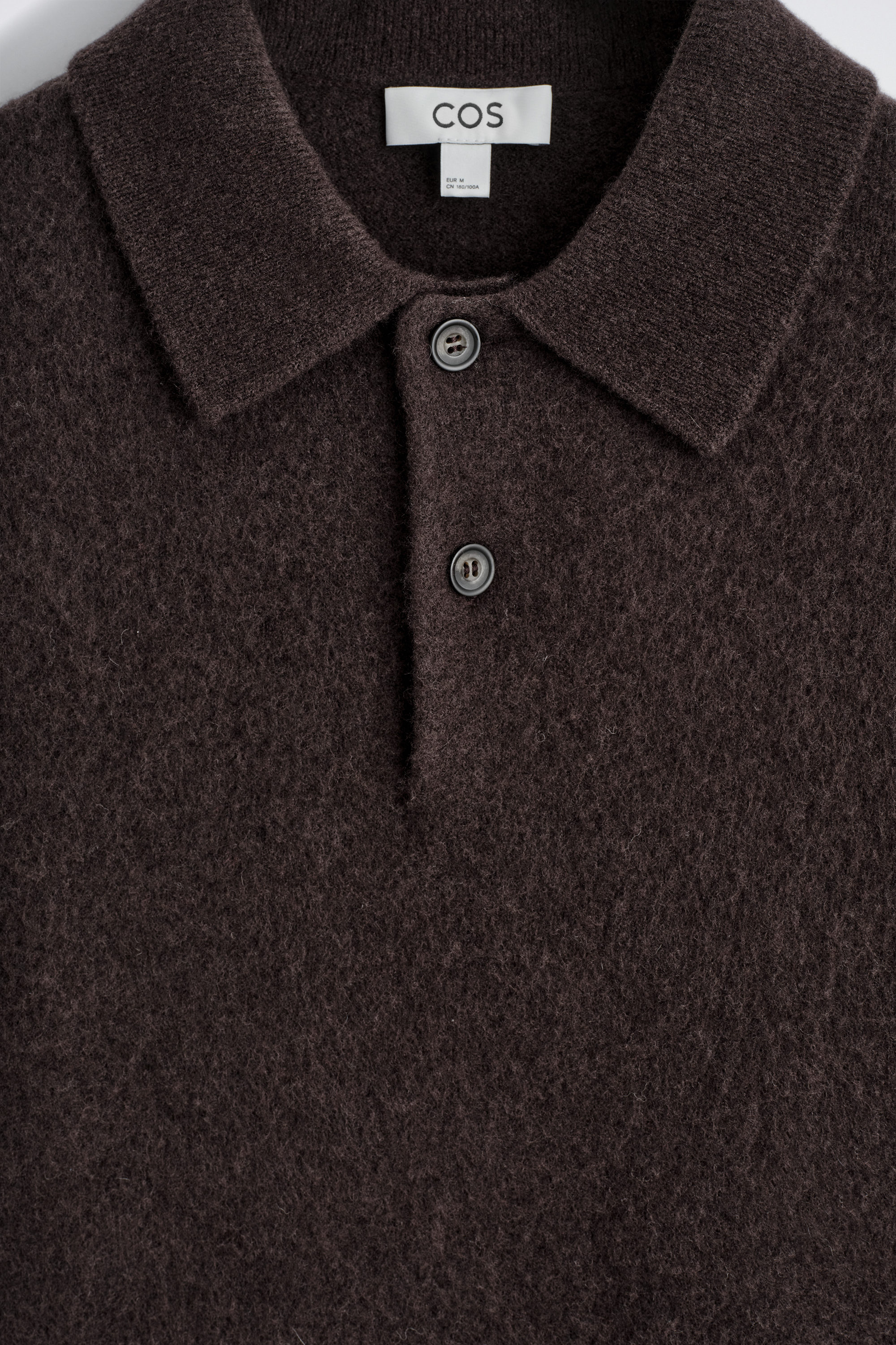 コルヘイス　COLHAY'S ダークブラウン ポロシャツ　カシミヤ　ニット 27ゲージ】ウールニットポロシャツ（ニット）｜Cruciani（クルチアーニ