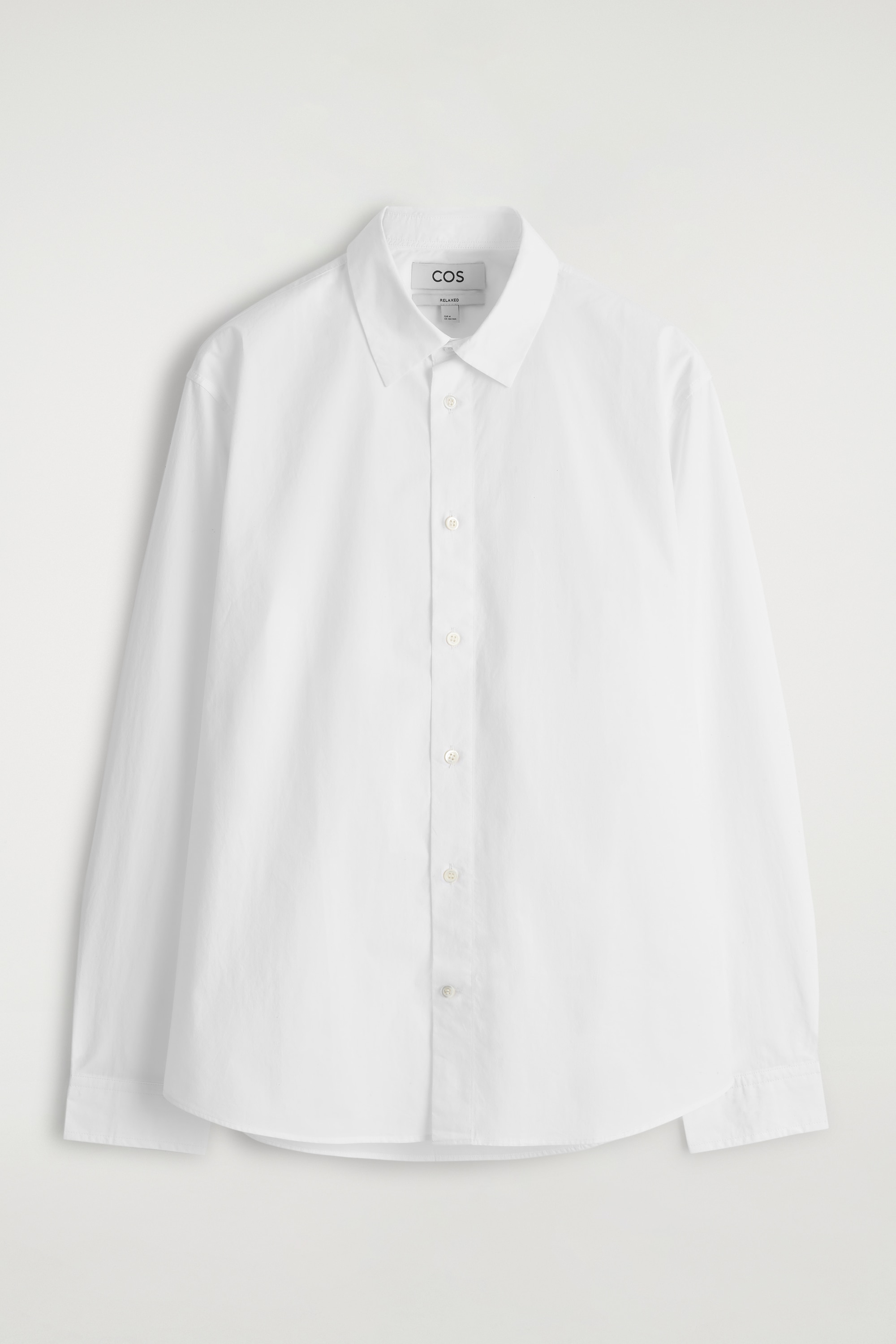 RELAXED PIMA COTTON-POPLIN SHIRT - WHITE/LIGHT BLUE/BLUE