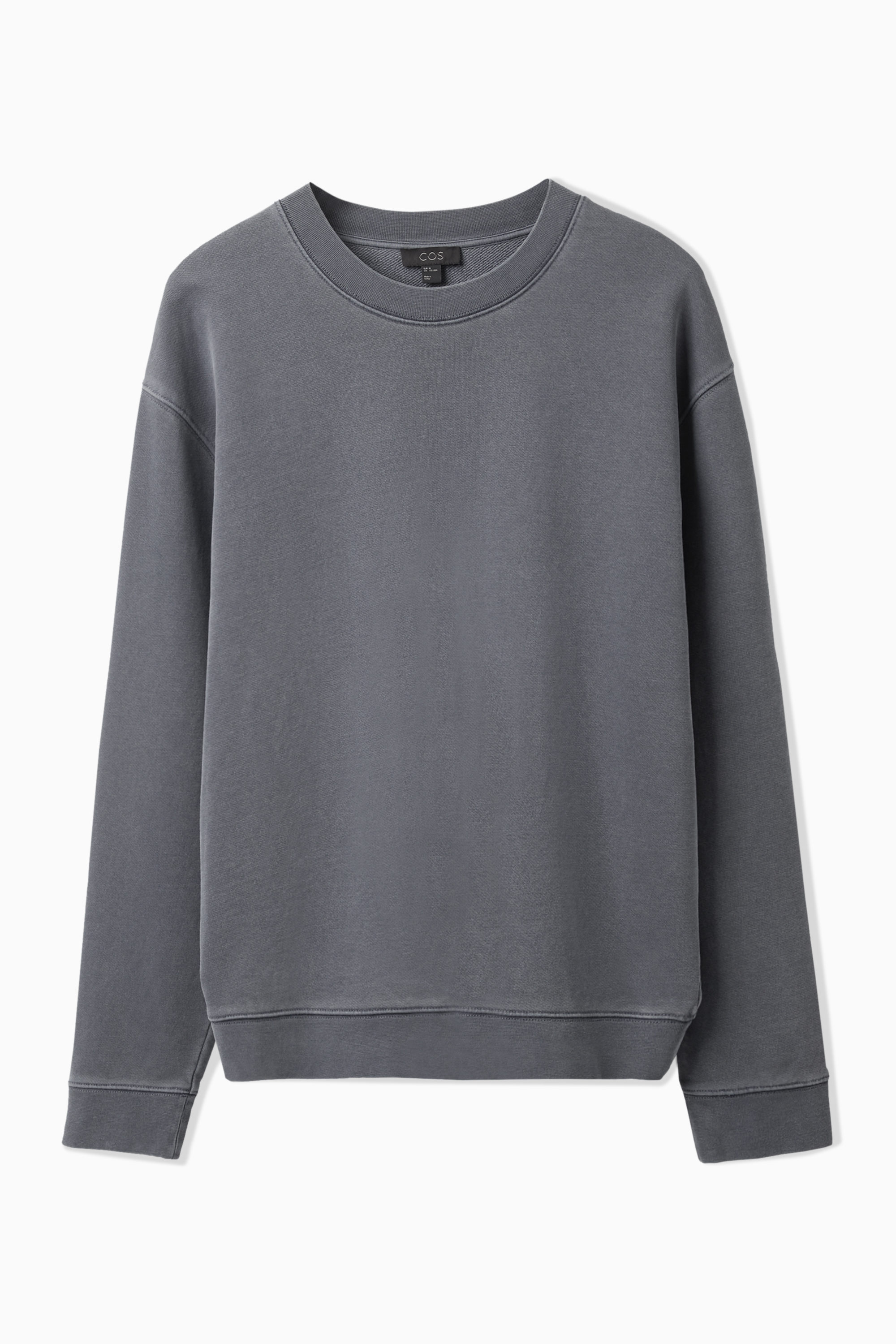 TERRY COTTON SWEATSHIRT - WASHED GREY | COS