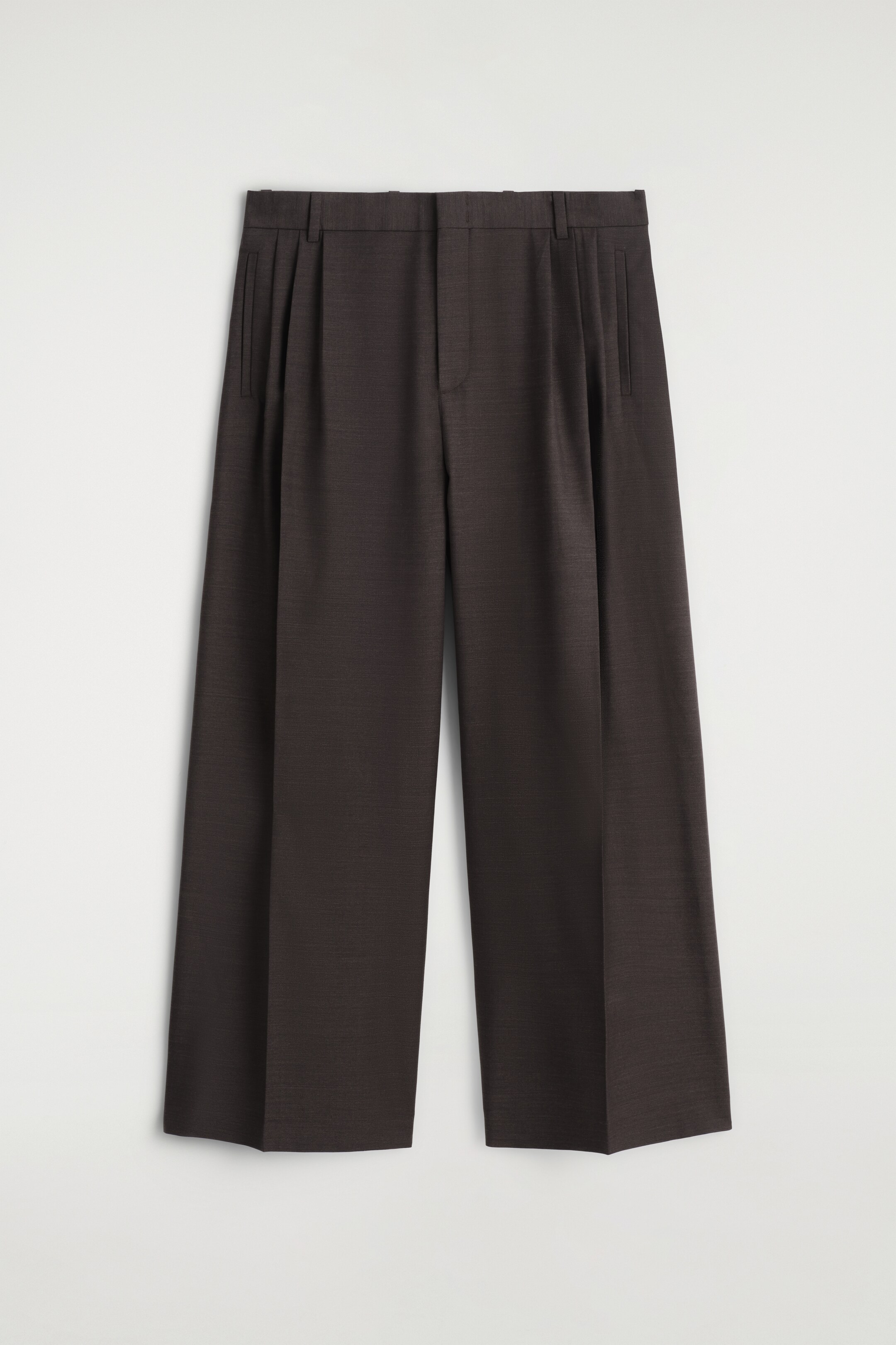 Größeres Bild ansehen: WOLLHOSE MIT WEITEM BEIN UND FALTEN - DUNKELBRAUN - Men | H&M DE 6