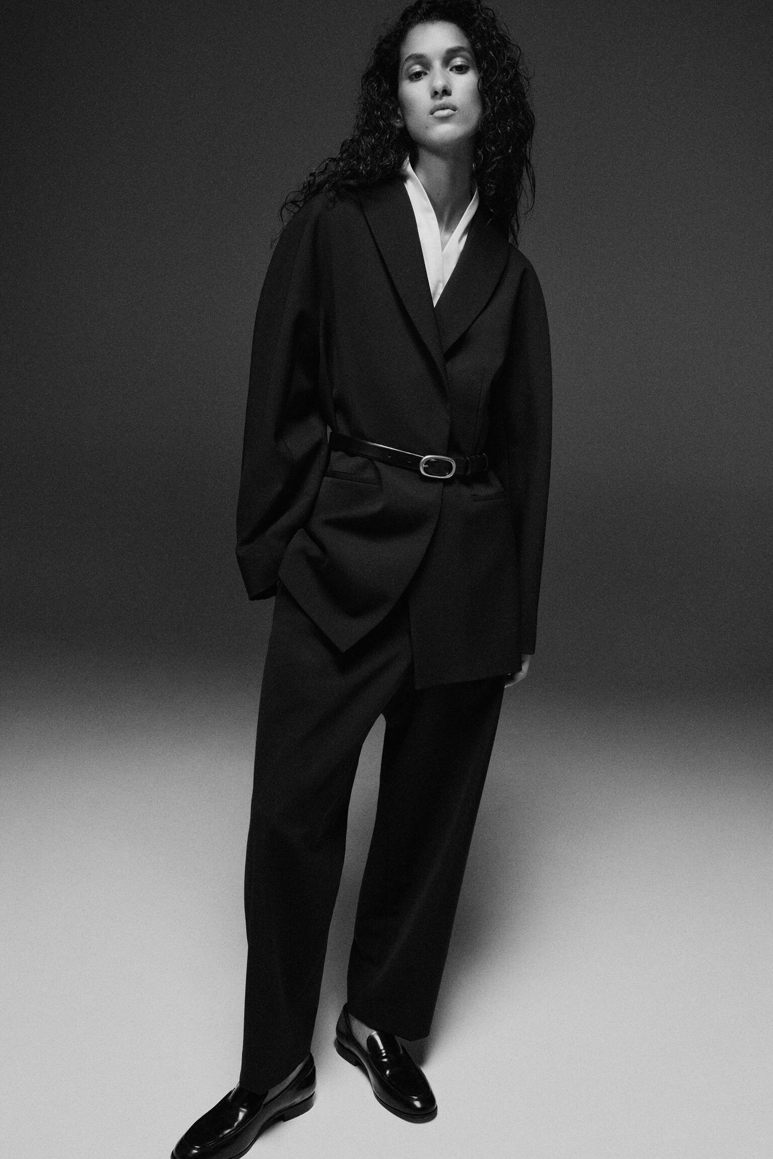 HOSE AUS WOLL-MIX MIT BARREL-BEIN - DUNKELBRAUN - 7