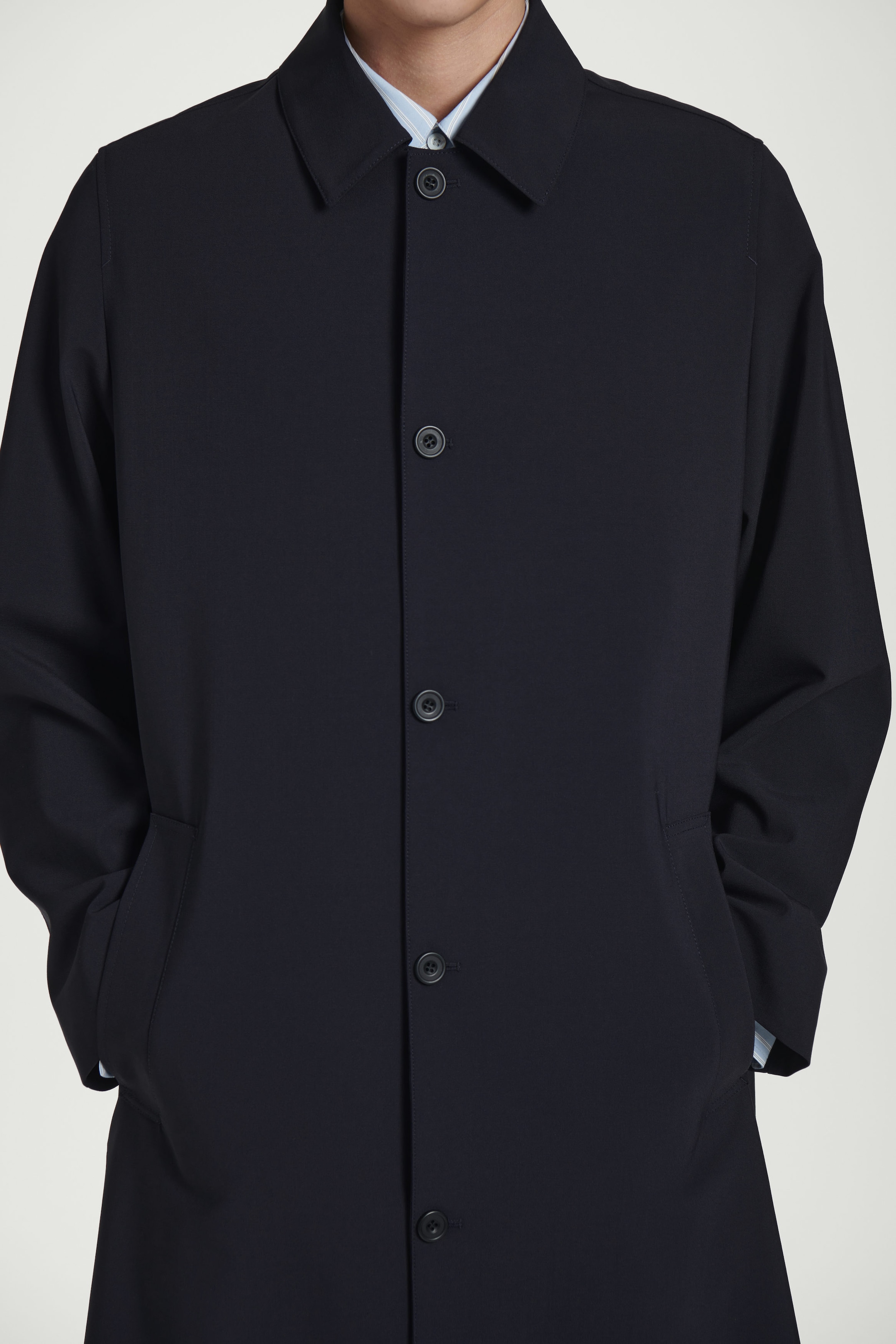 WOOL-BLEND CAR COAT