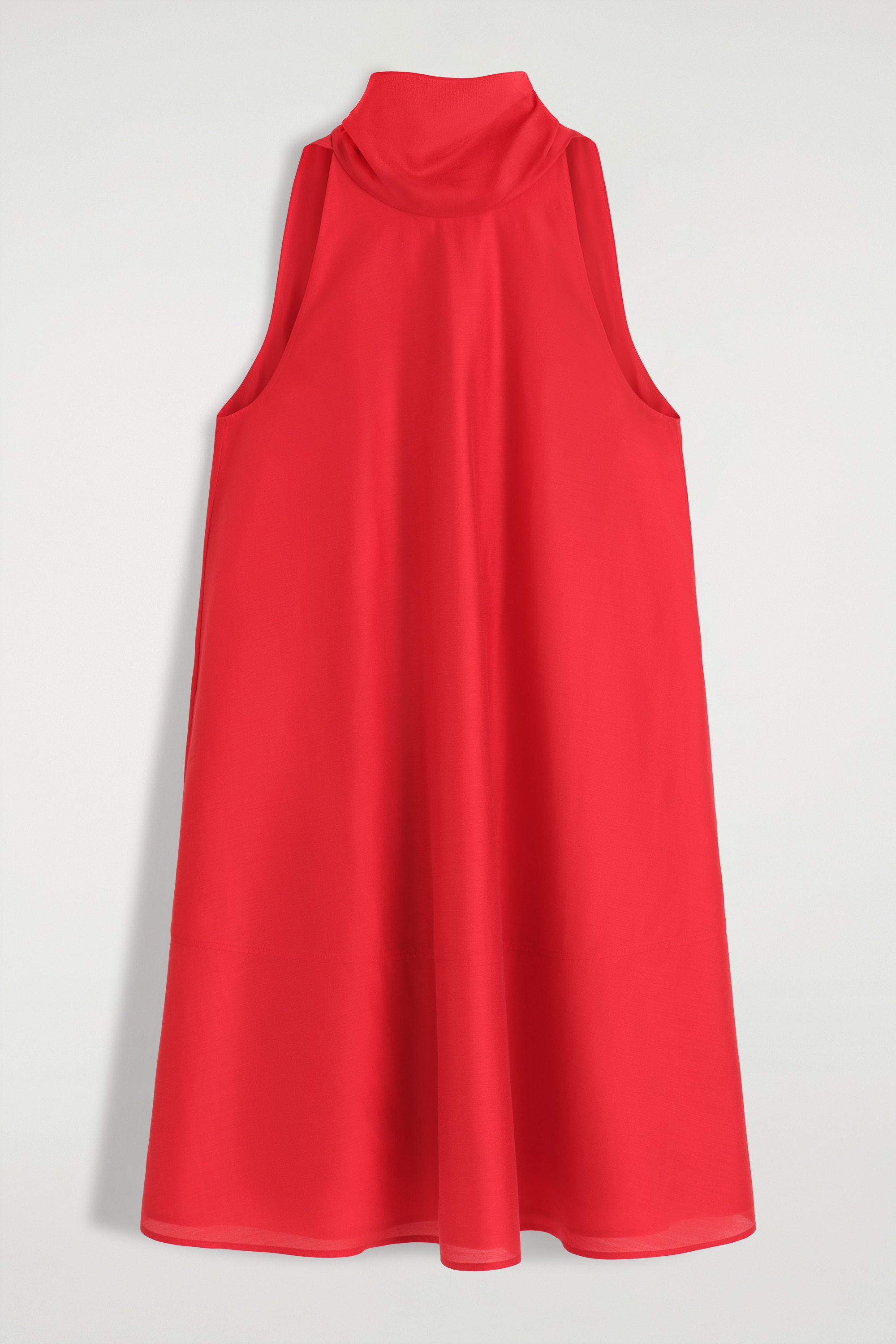 ABITO MINI MORBIDO CON SCOLLO ALL'AMERICANA - ROSSO/VERDE CHIARO/MARRONE SCURO