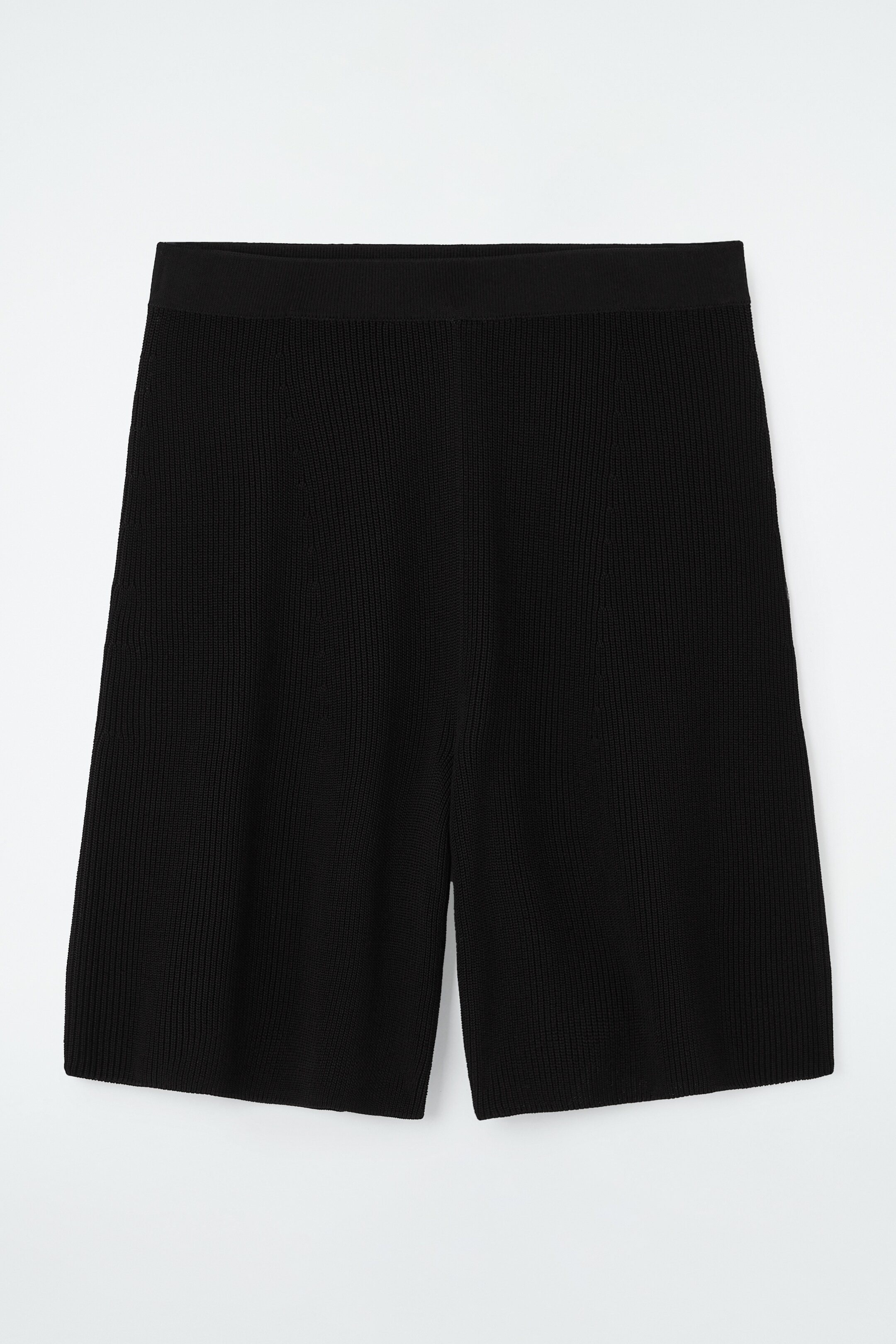 Ingrandisci l'immagine: RIBBED-KNIT BERMUDA SHORTS - BLACK - DONNA | H&M CH 1