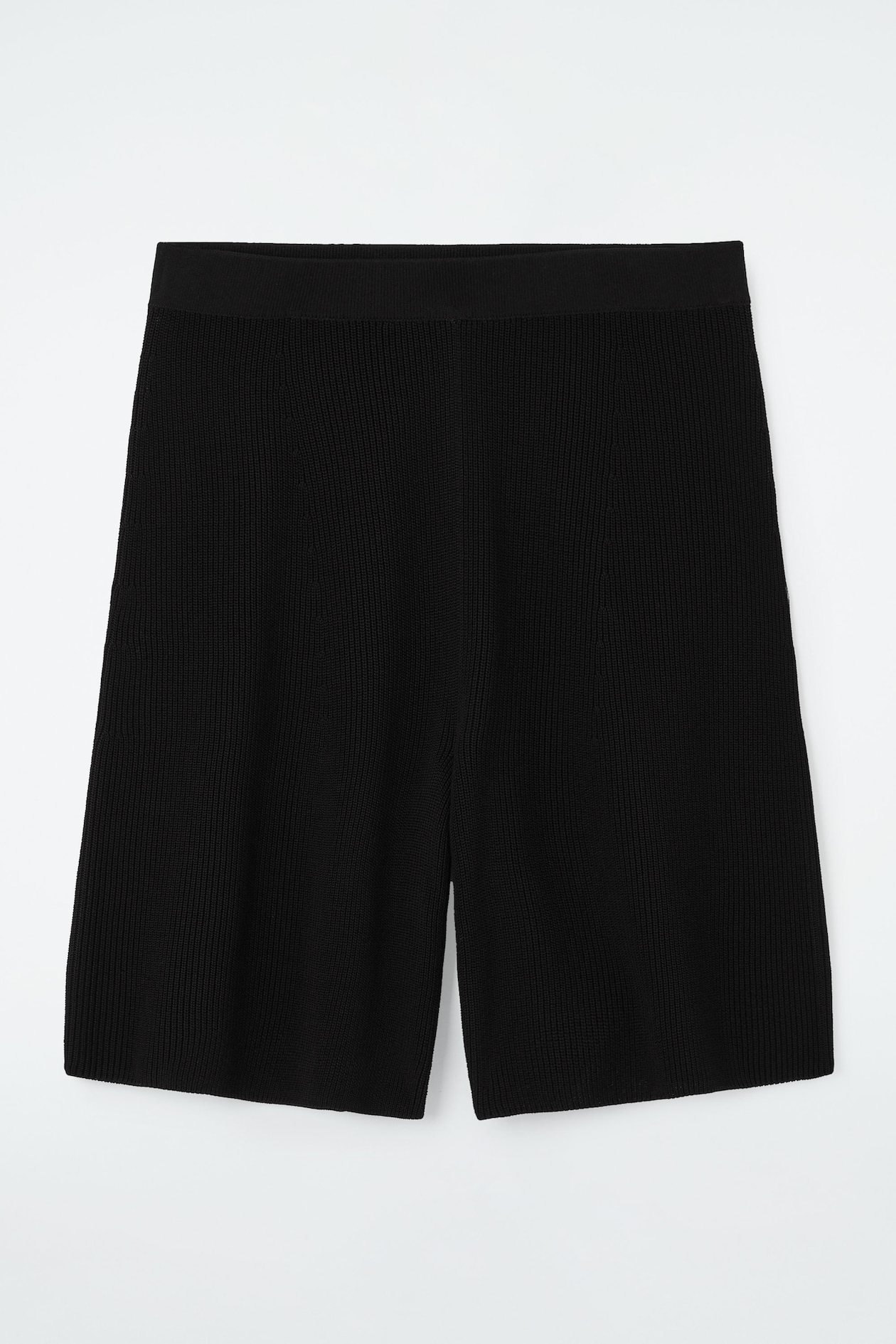 RIBBED-KNIT BERMUDA SHORTS