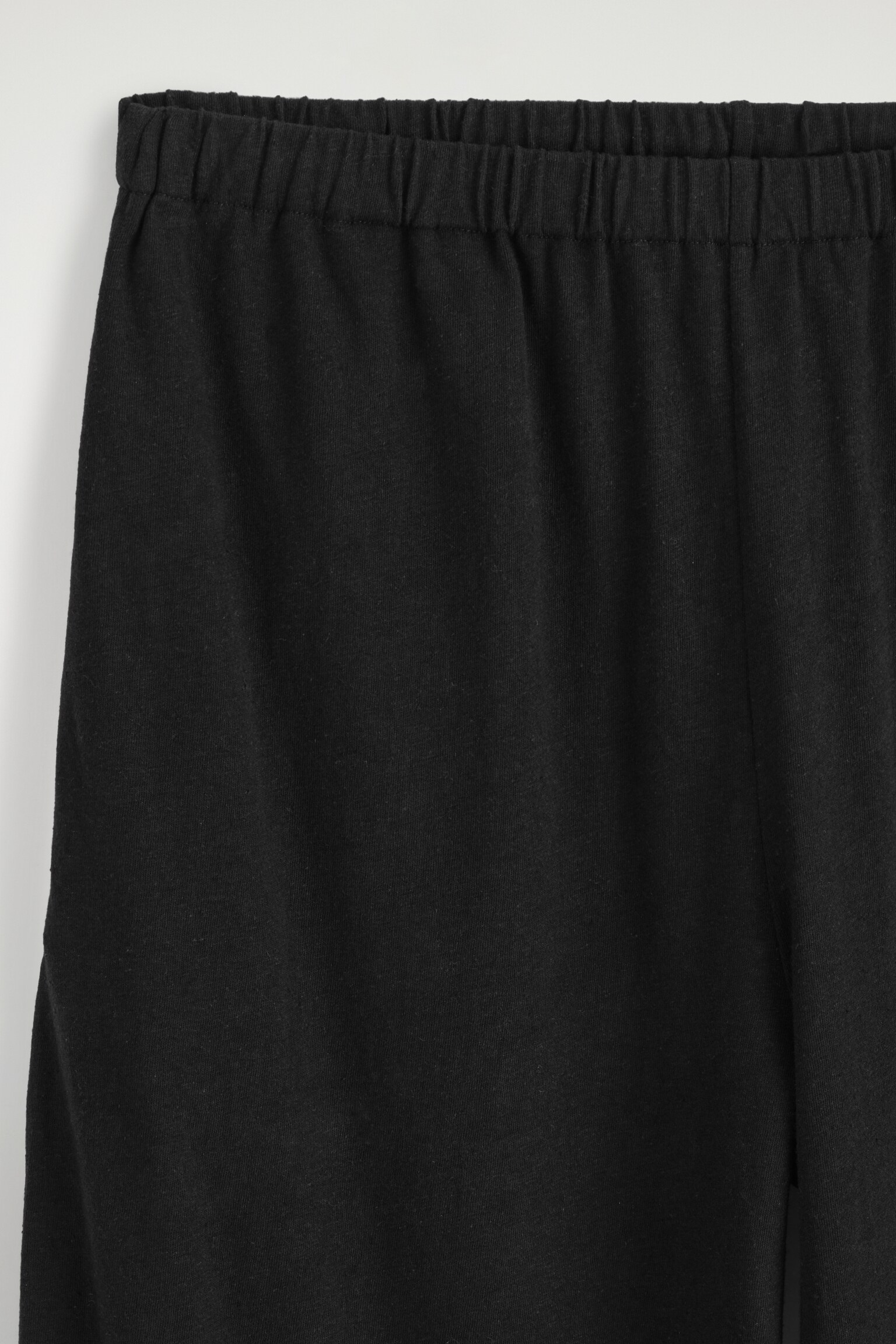 PANTALÓN ANCHO DE ALGODÓN Y LINO - NEGRO - 3
