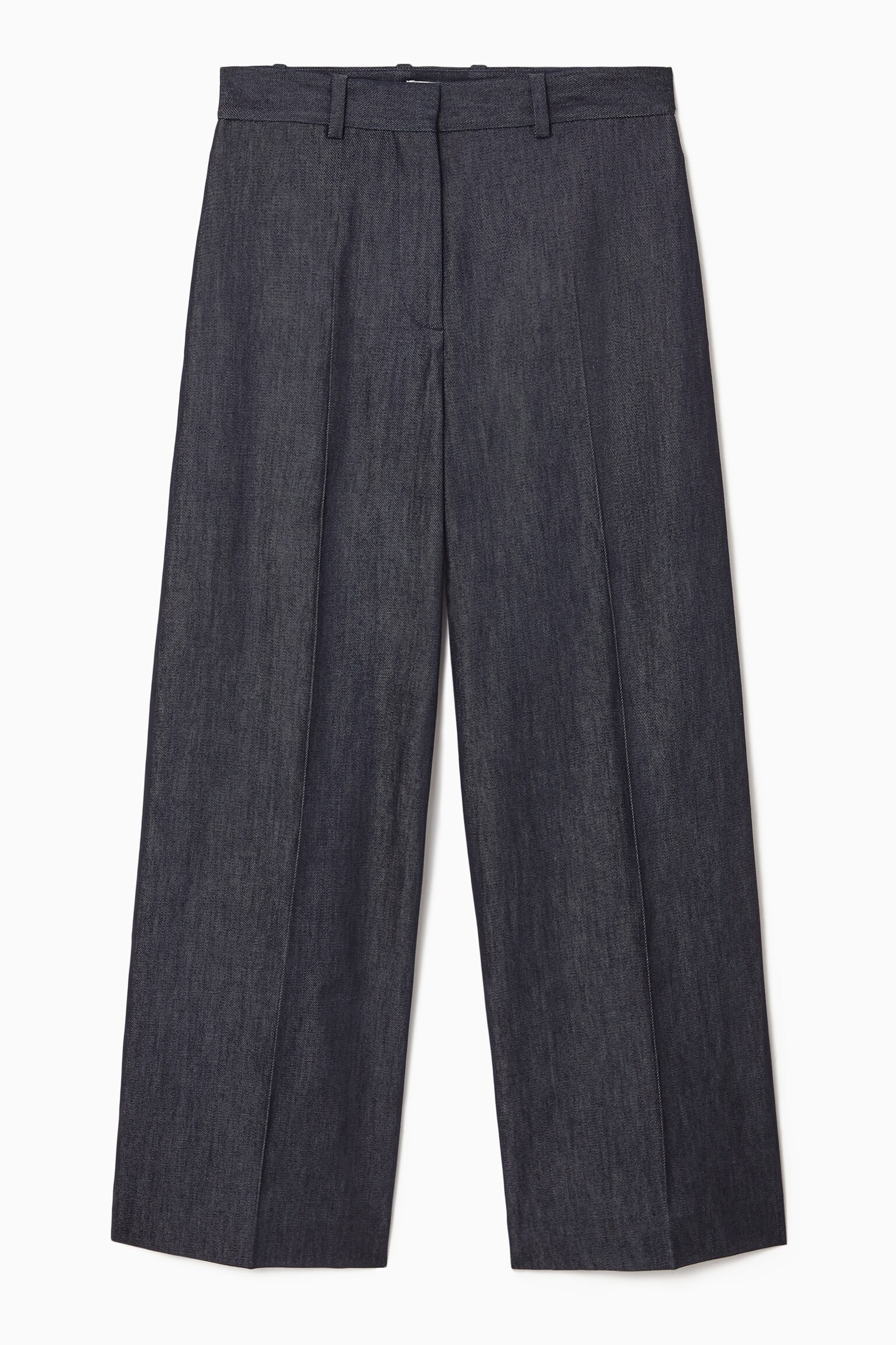 PANTALON DE TAILLEUR LARGE EN DENIM - INDIGO - 1