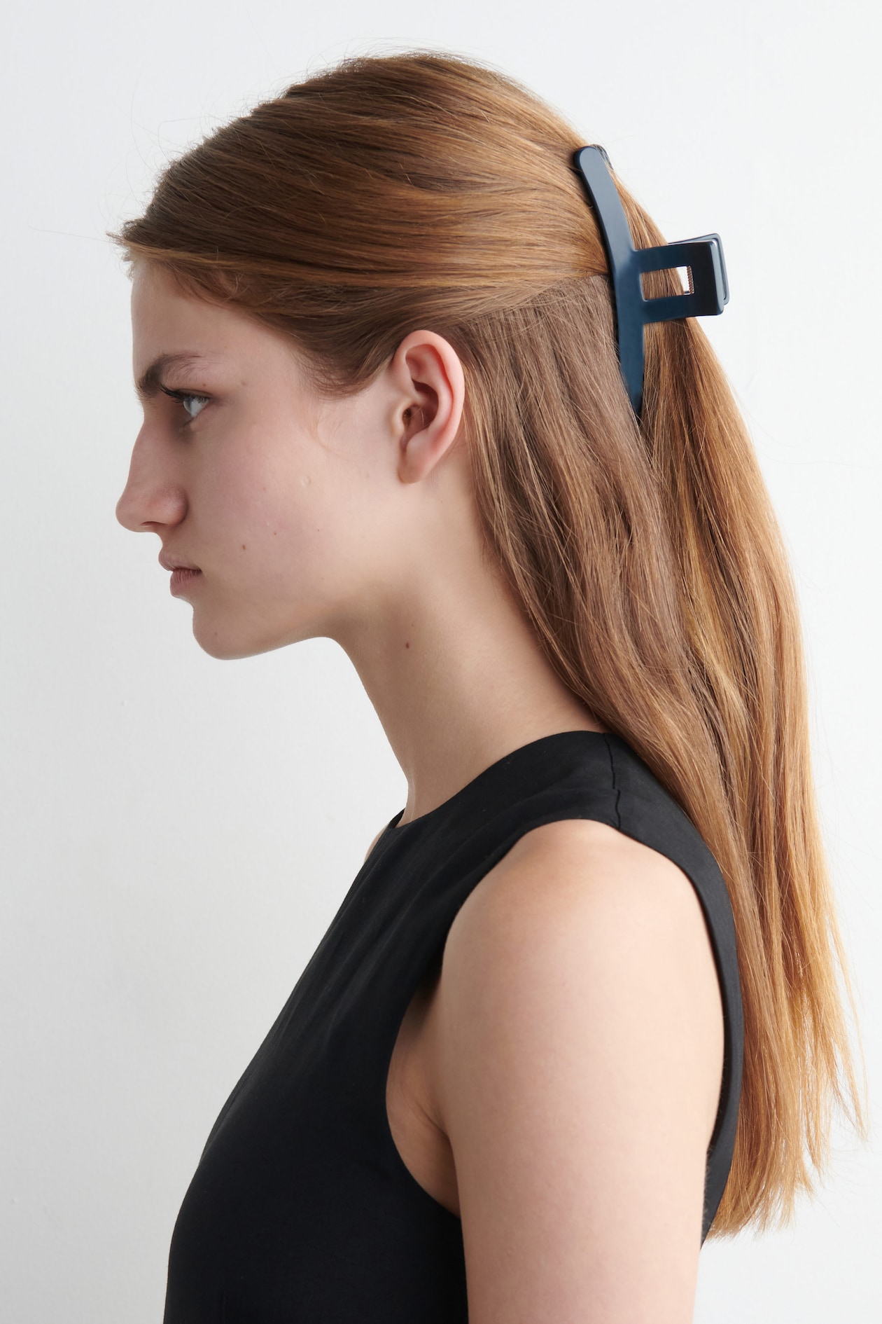 Fermaglio Per Capelli A Doppia Farfalla Con Cristalli, Finitura Canna Di Fucile Grigio/Blu, Diametro 85mm, Accessorio Sposa - 2