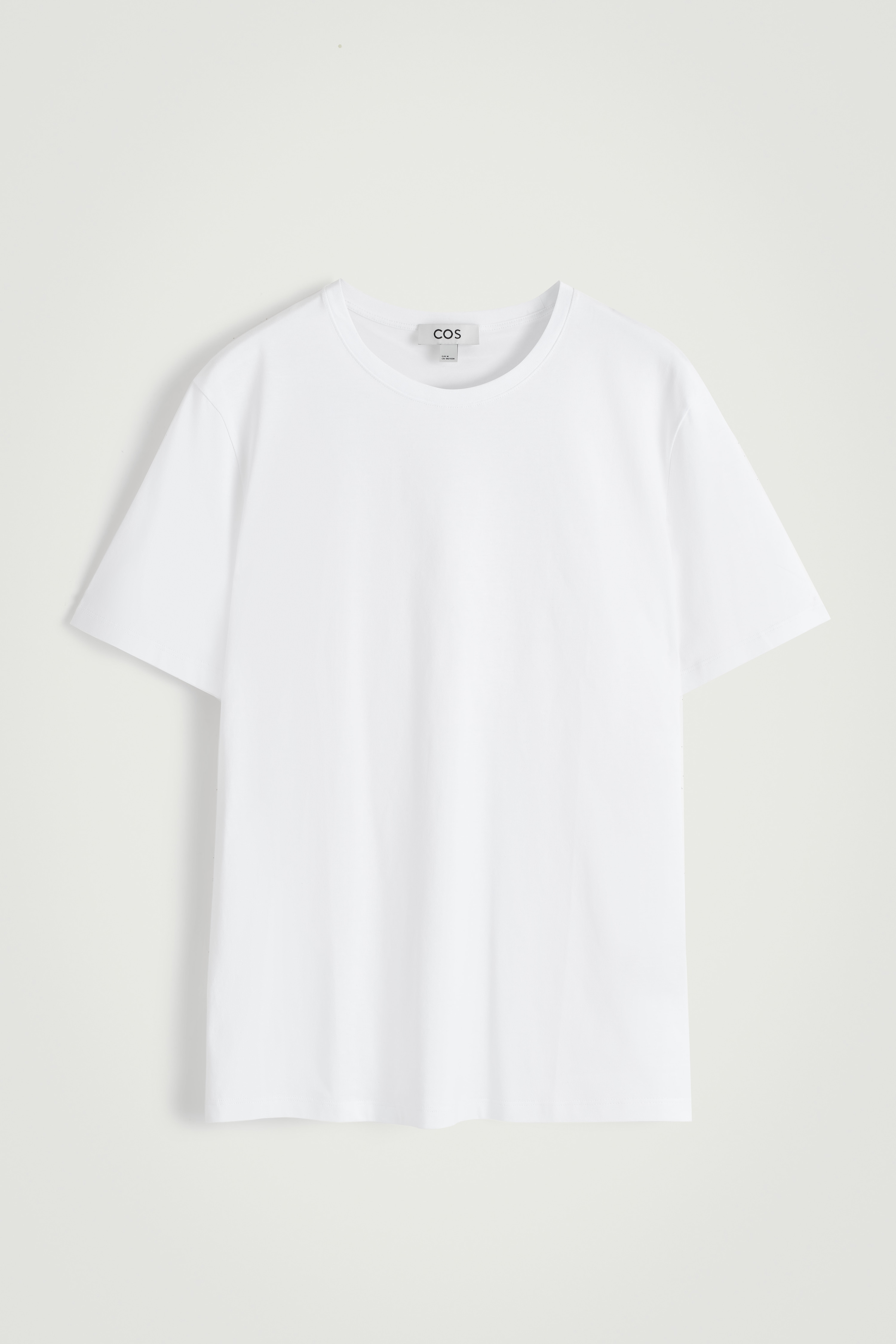 BAVLNĚNÉ TRIČKO S KULATÝM VÝSTŘIHEM - BÍLÁ/ČERNÁ/Tmavě zelená/TMAVĚ MODRÁ