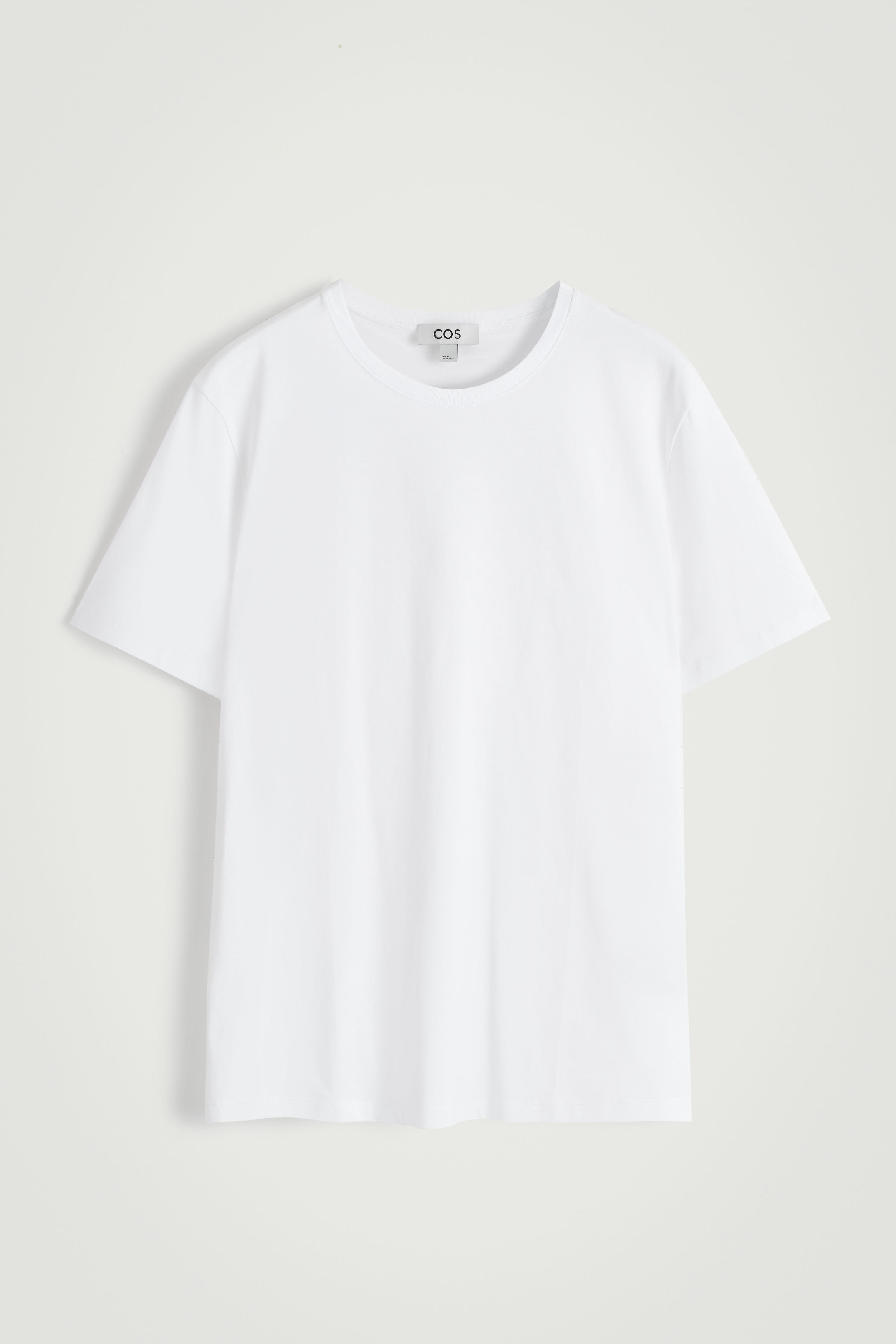 SLIM COTTON-CREPE T-SHIRT - OFF-WHITE | COS