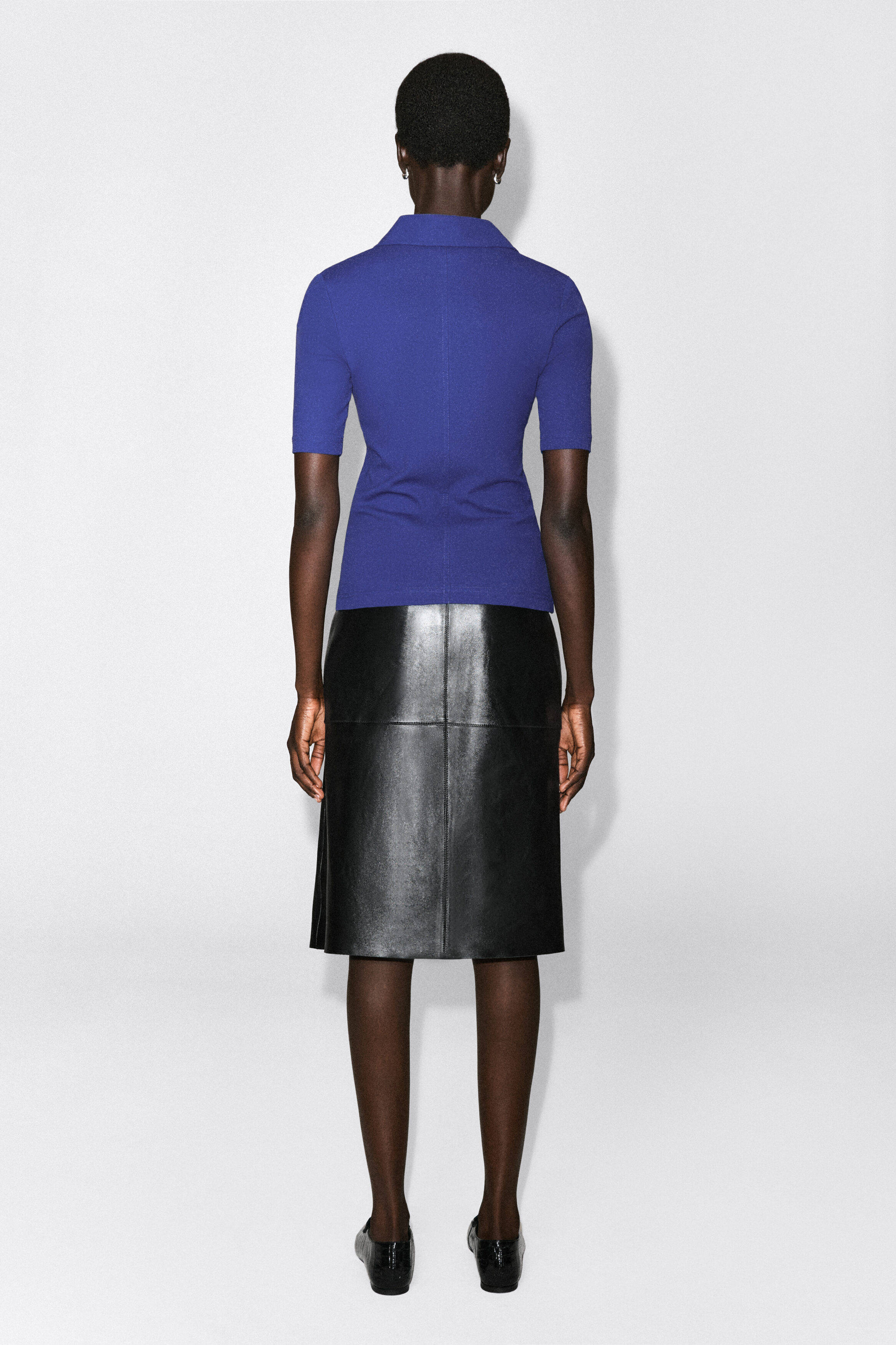SCULPTED COTTON-JERSEY SHIRT - thumbnail 7