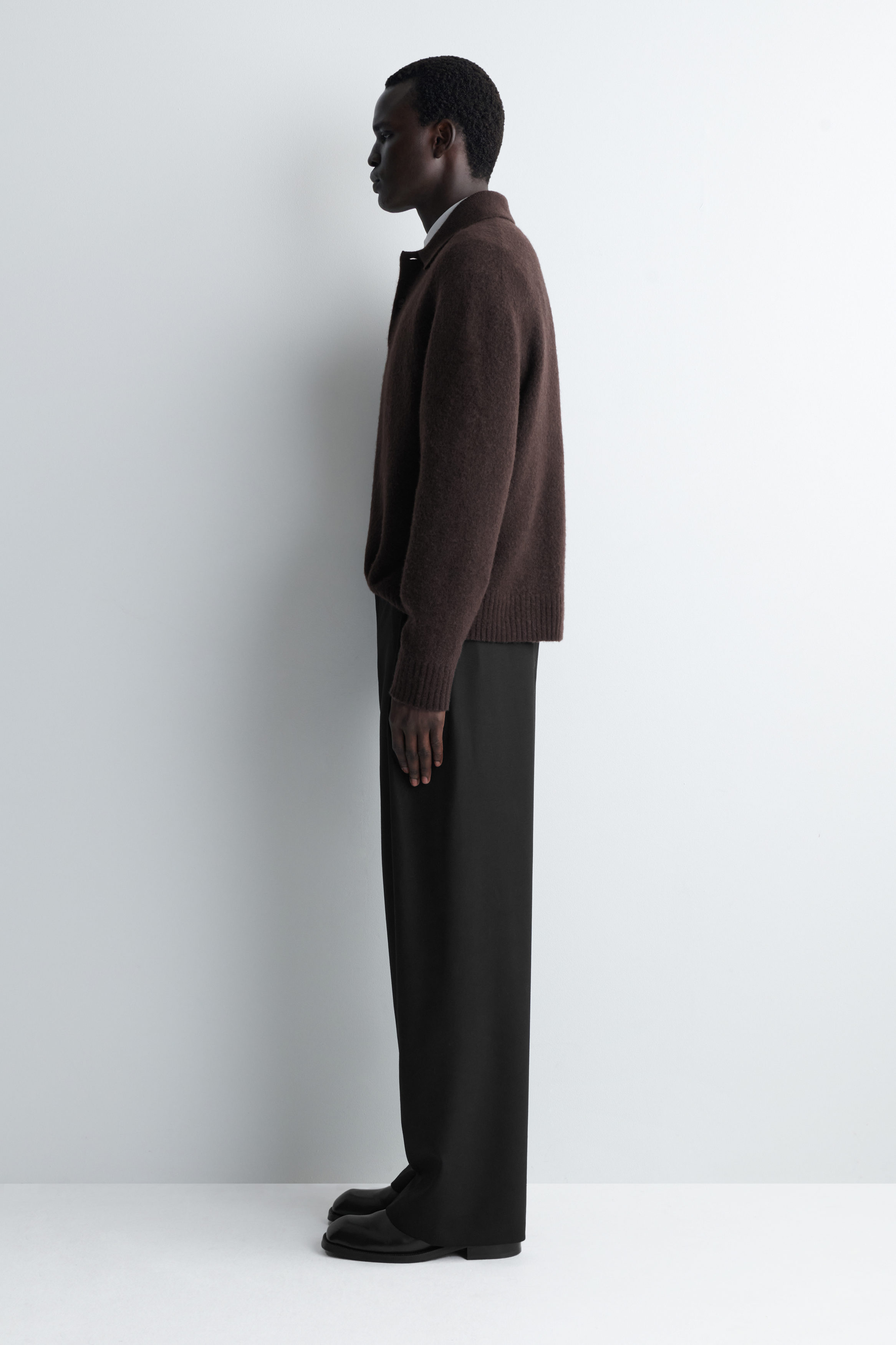 PLEATED WOOL WIDE-LEG PANTS - BLACK | COS US