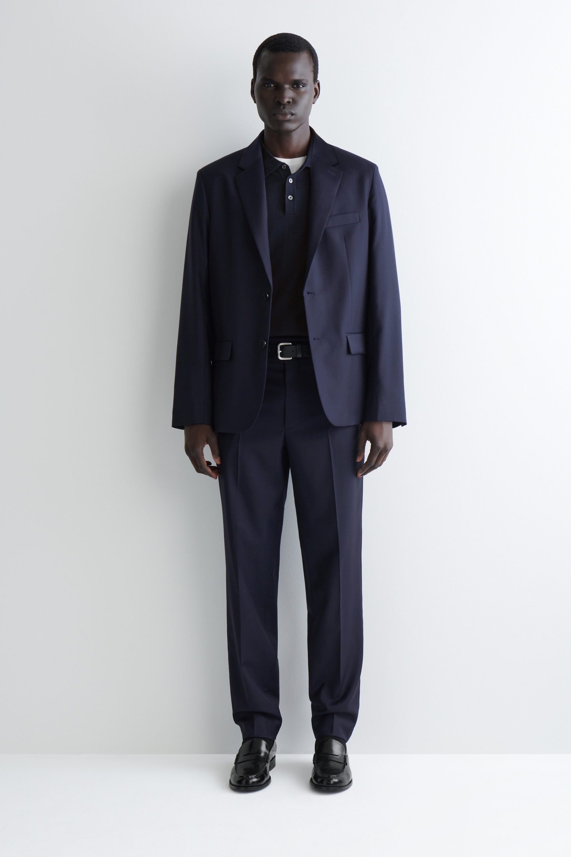 TAILORED STRAIGHT-LEG WOOL TROUSERS