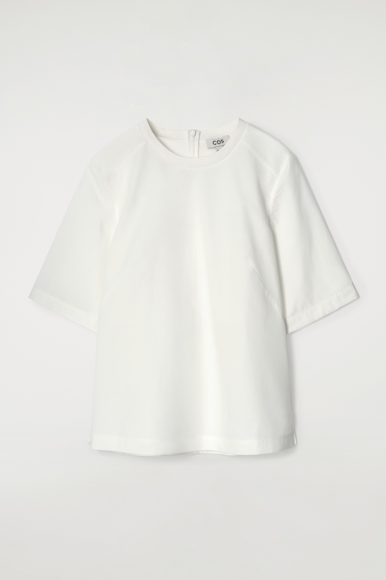 BLUSA DE ALGODÓN DE MANGA CORTA - BLANCO - 2