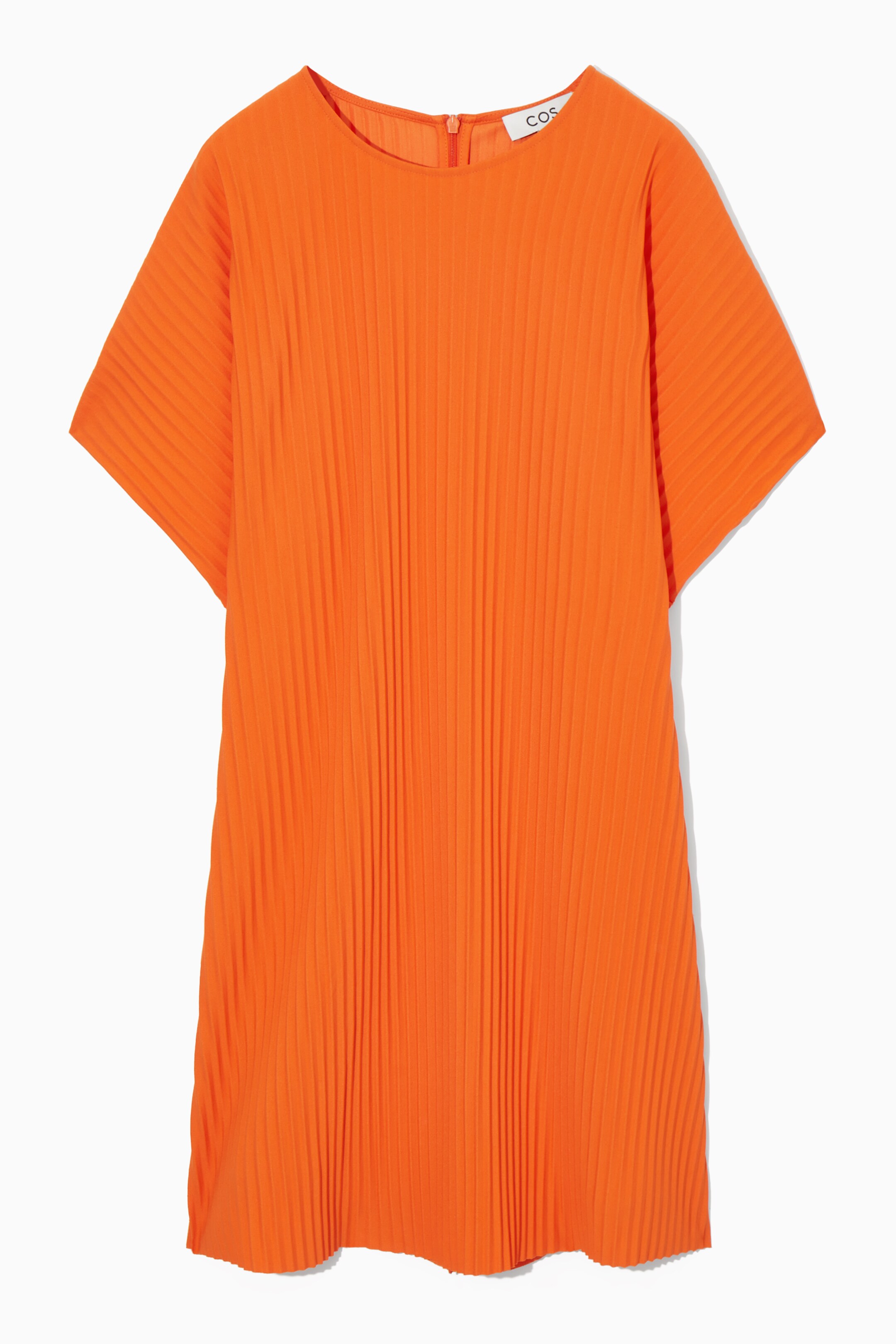 View larger image: PLEATED MINI DRESS - BRIGHT ORANGE - Ladies | H&M GB 1