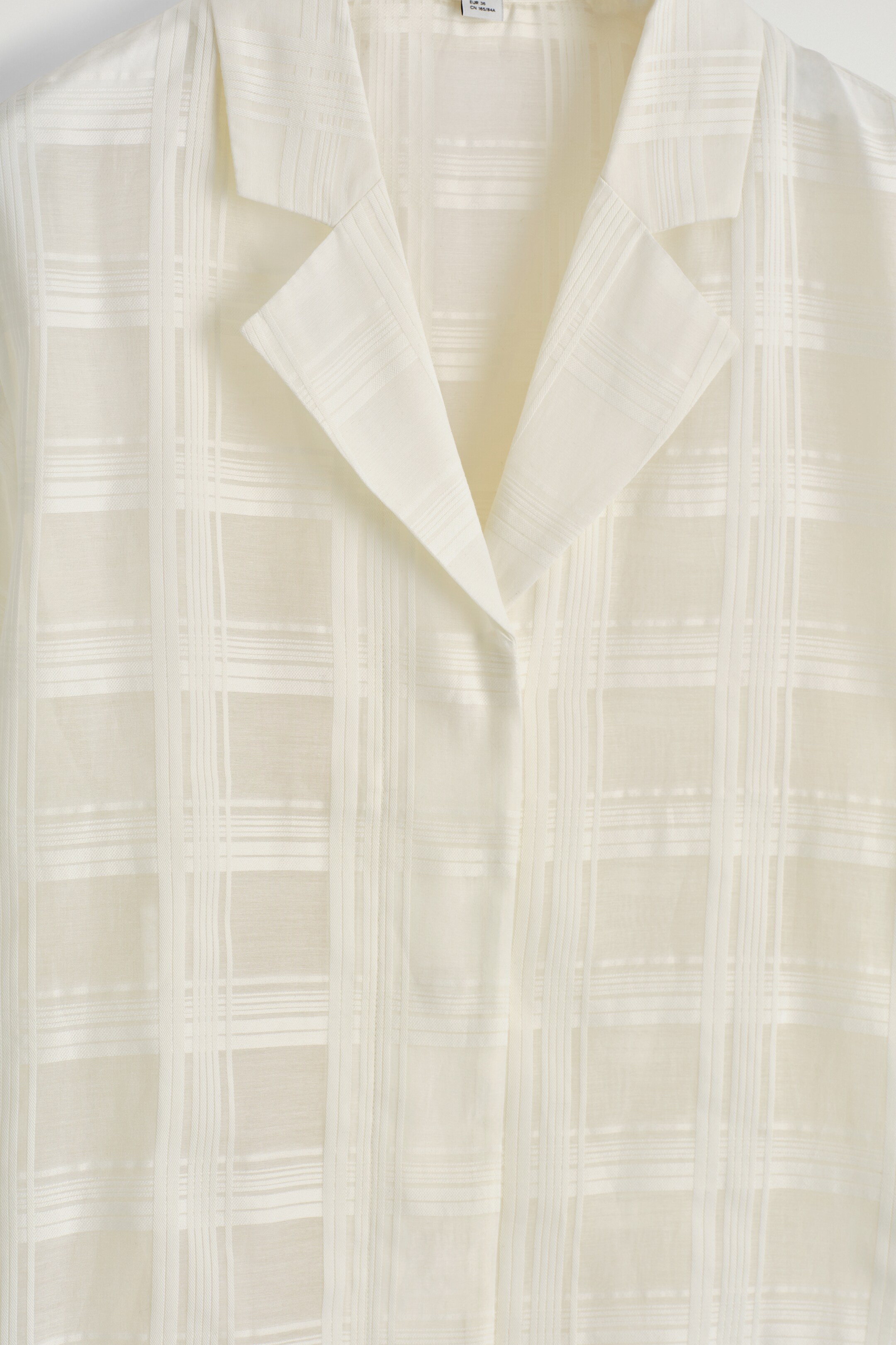 Ver imagen más grande: CAMISA DE CUADROS TRANSPARENTE - BLANCO - MUJER | H&M ES 7