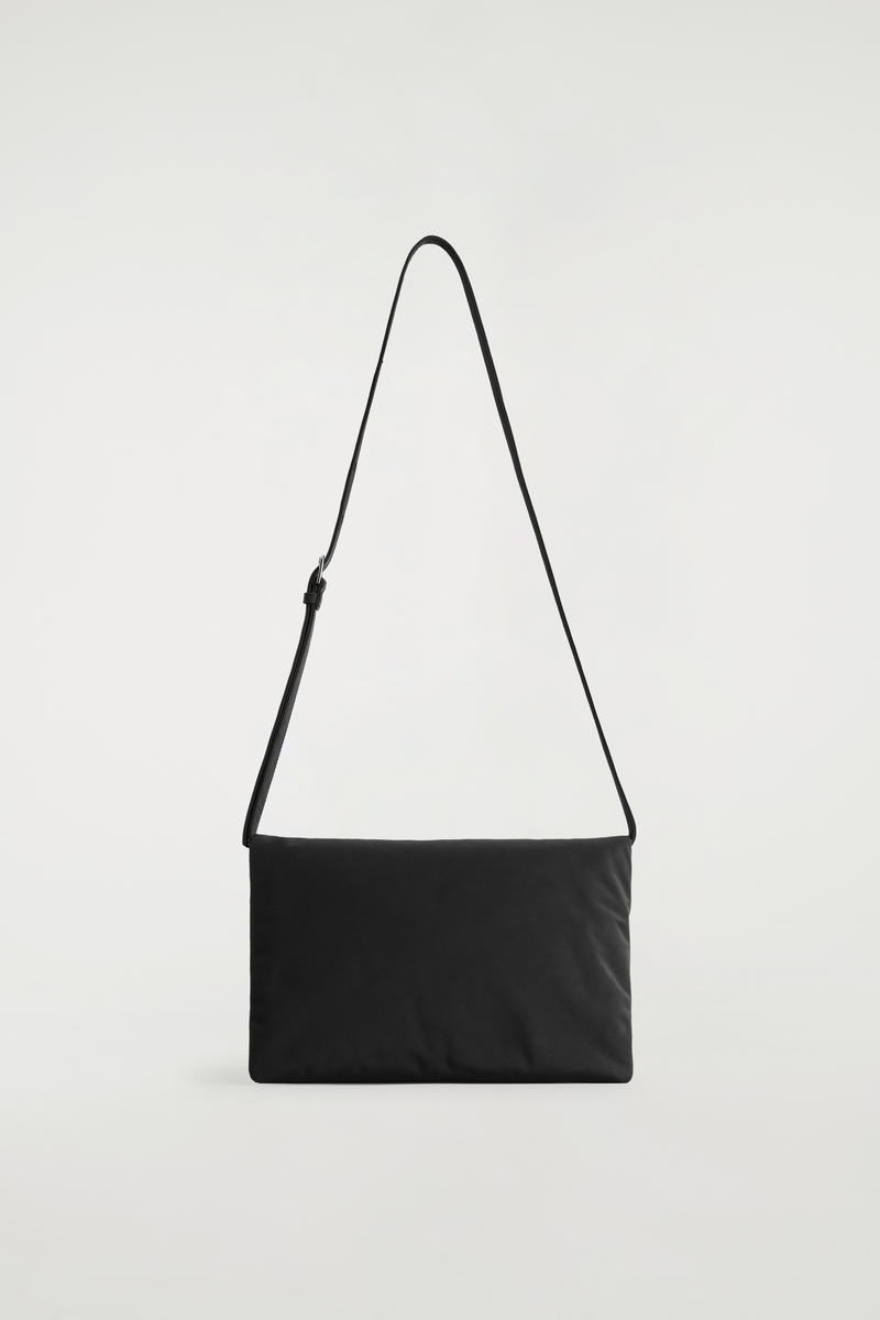 Cos Trifold Padded Crossbody Bag In Black