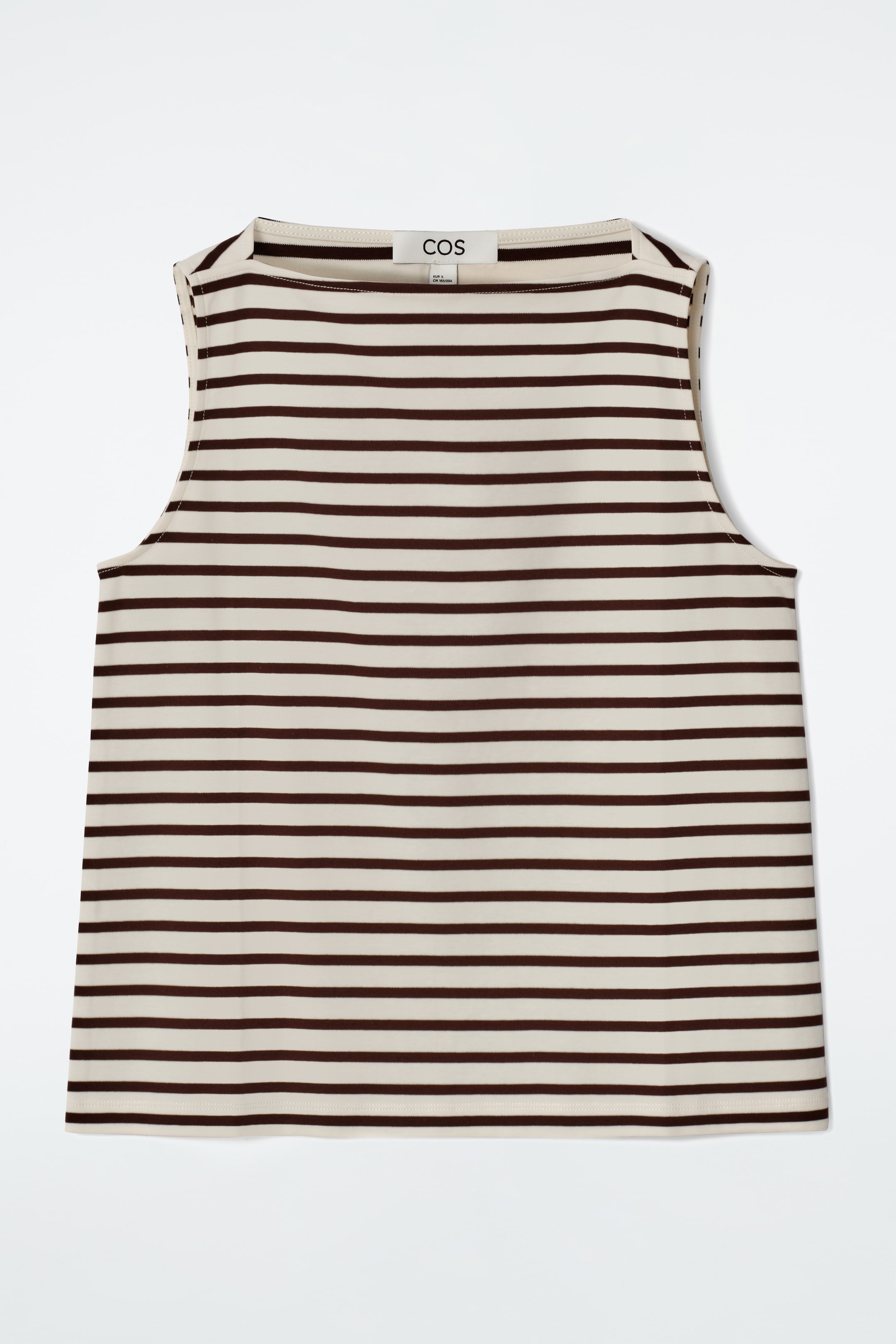 Grösseres Bild ansehen: TANKTOP MIT U-BOOT-AUSSCHNITT - ELFENBEIN/BRAUN/GESTREIFT - DAMEN | H&M CH 6