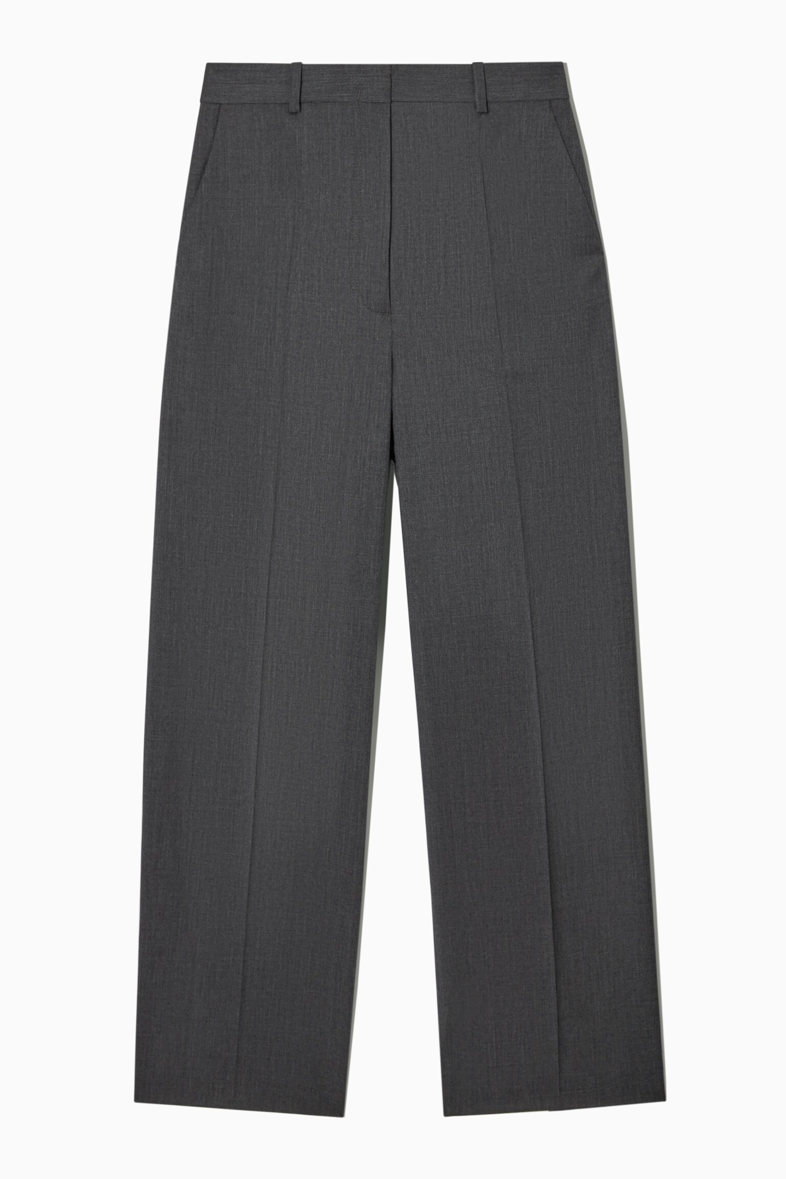 PANTALON TAILLEUR TAILLE HAUTE LAINE - Gris foncé