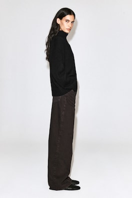 DIAL WIDE-LEG JEANS — BROWN 6