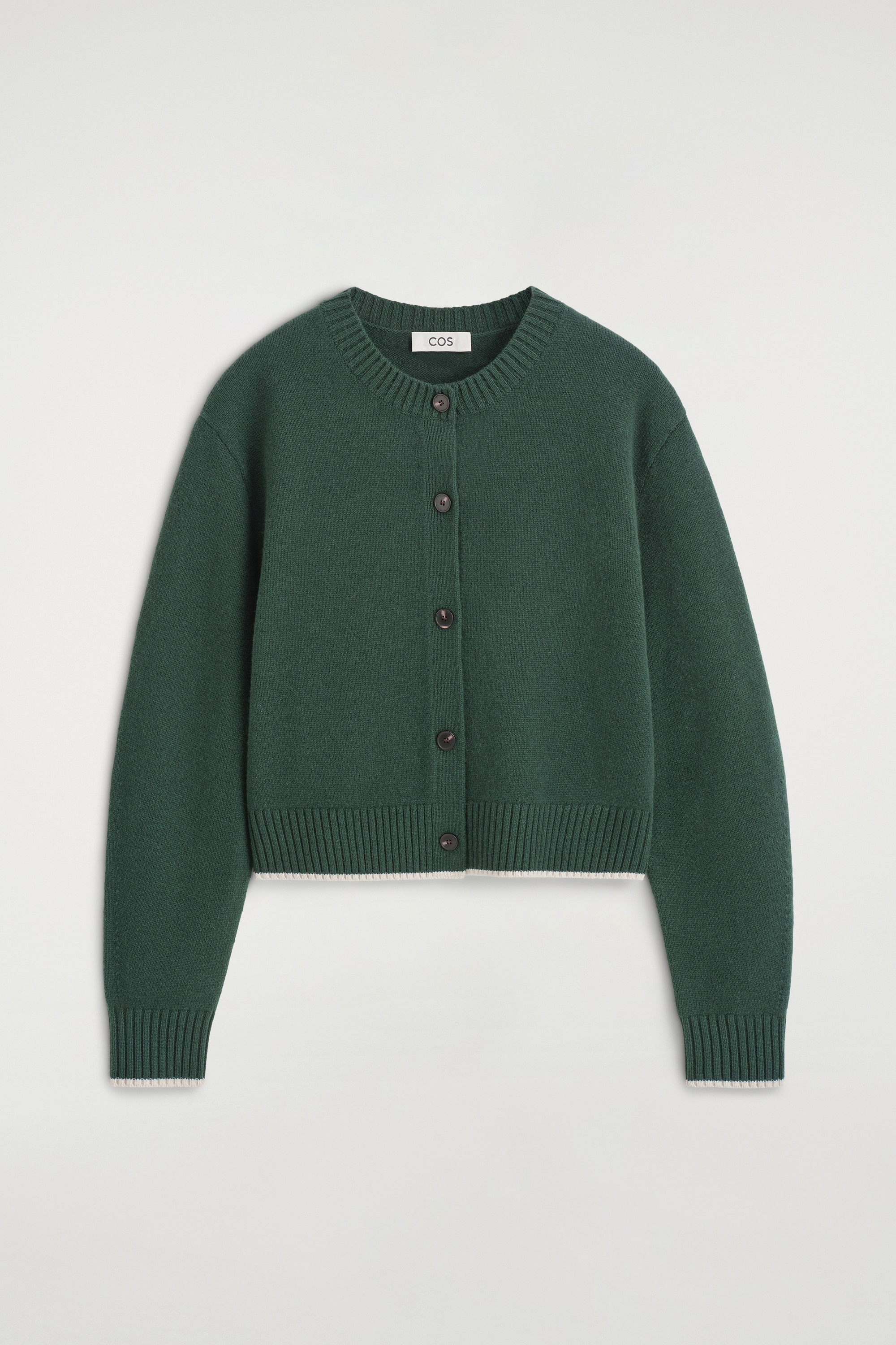 Merinowollen vest - DONKER GROEN/Botergeel/GRIJS MELANGE/BRUIN/KOBALTBLAUW/beige gemêleerd