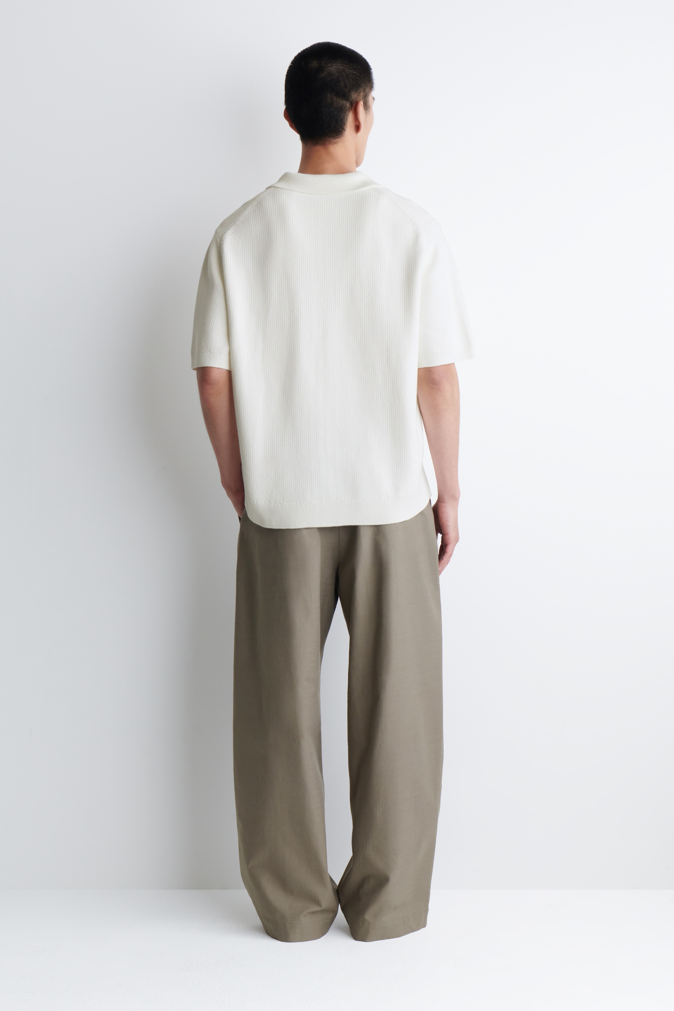 Visualizza immagine più grande: CAMICIA IN COTONE A NIDO D'APE CON CERNIERA - BIANCO - UOMO | H&M IT 4